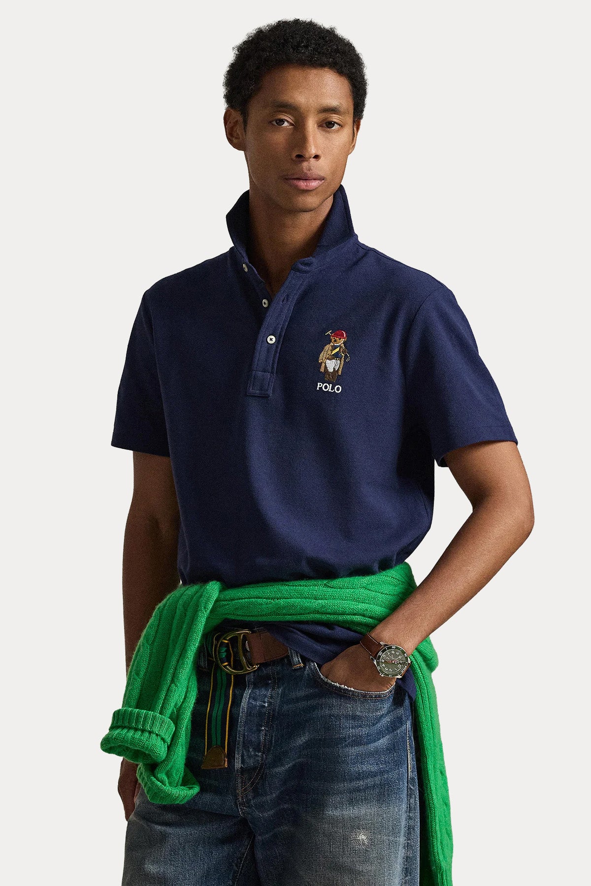 Polo Ralph Lauren Regular Fit Polo Bear Polo Yaka T-shirt 710B16616001