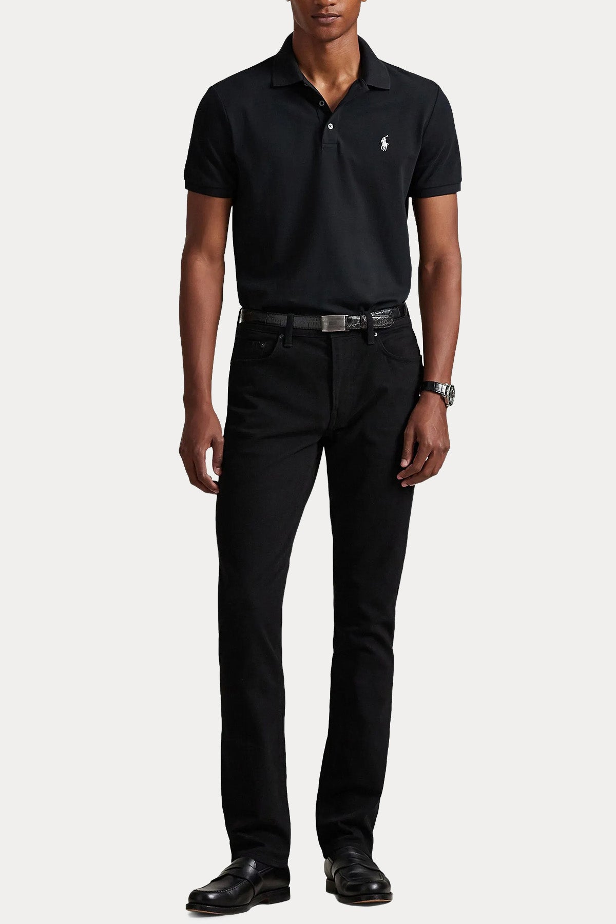Polo Ralph Lauren Custom Slim Fit Stretch Mesh Polo Yaka T-shirt