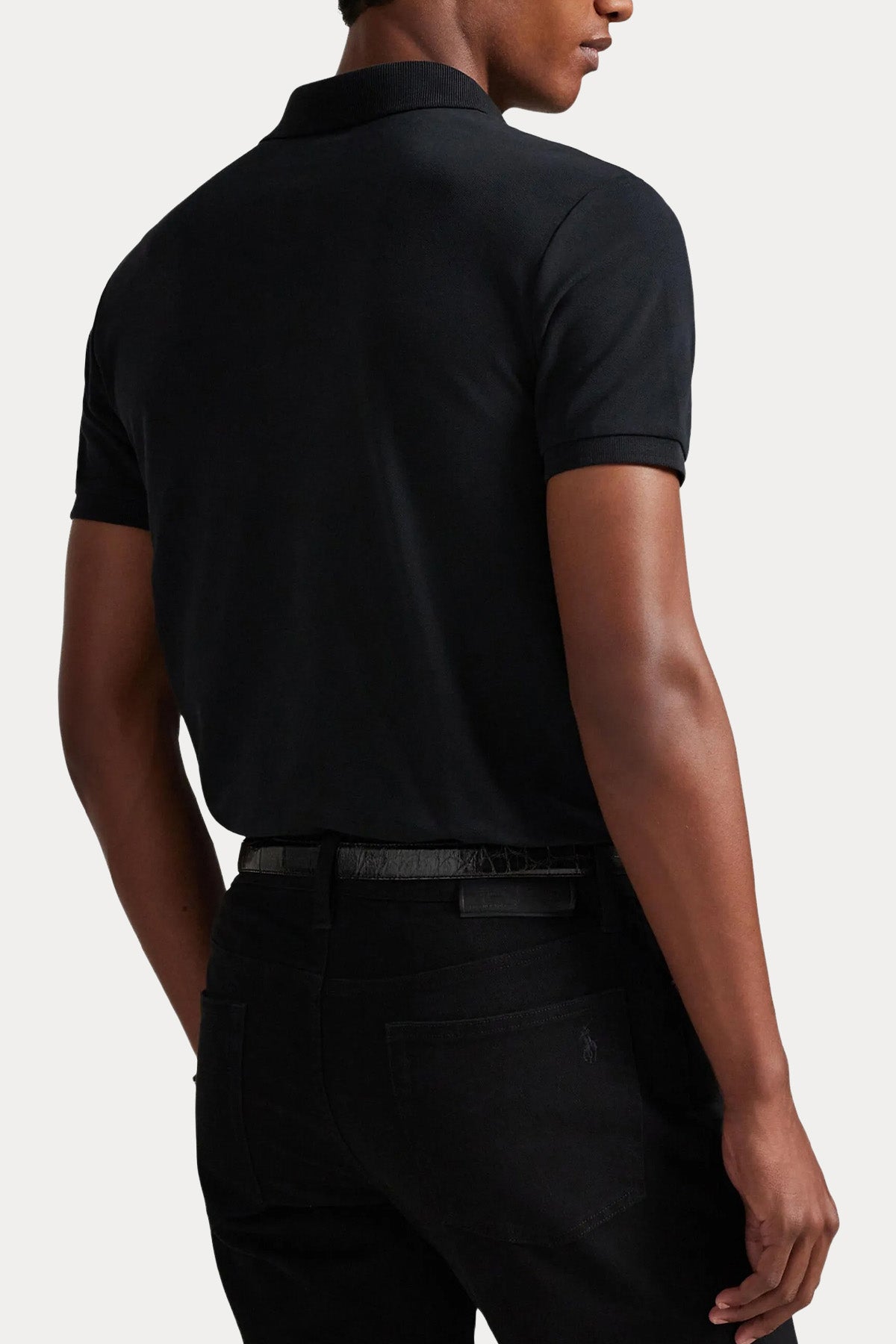 Polo Ralph Lauren Custom Slim Fit Stretch Mesh Polo Yaka T-shirt