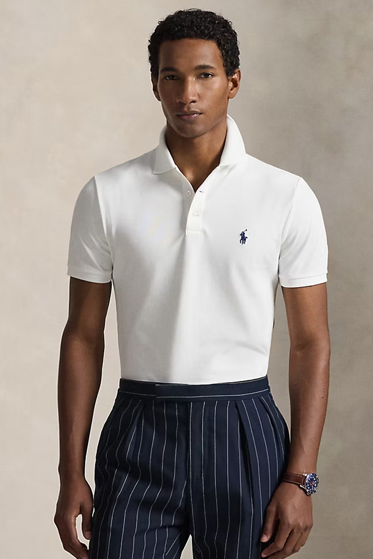 Polo Ralph Lauren Custom Slim Fit Stretch Mesh Polo Yaka T-shirt