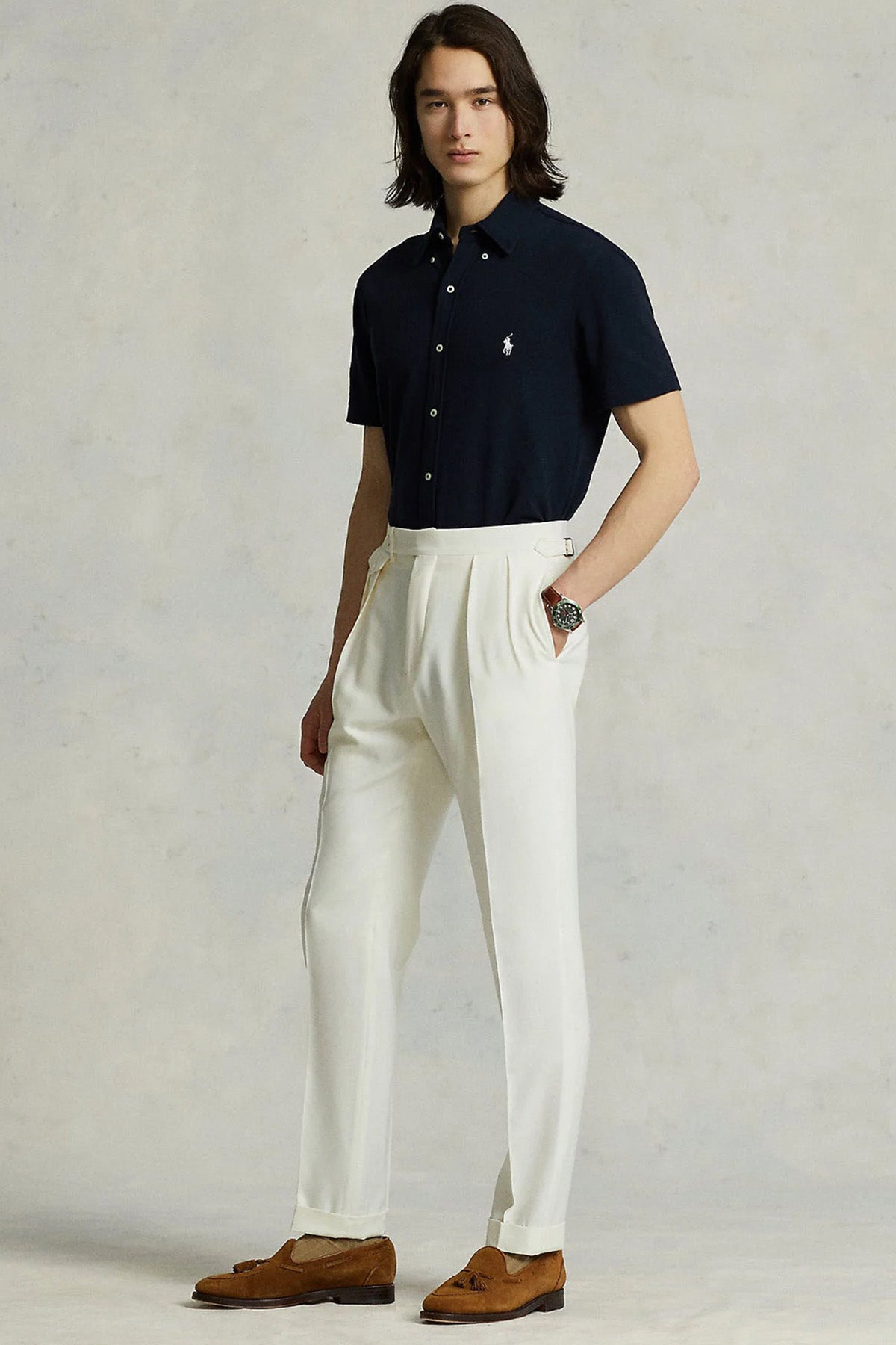 Polo Ralph Lauren Custom Fit Featherweight Mesh Kısa Kollu Gömlek-Gömlek-Libas