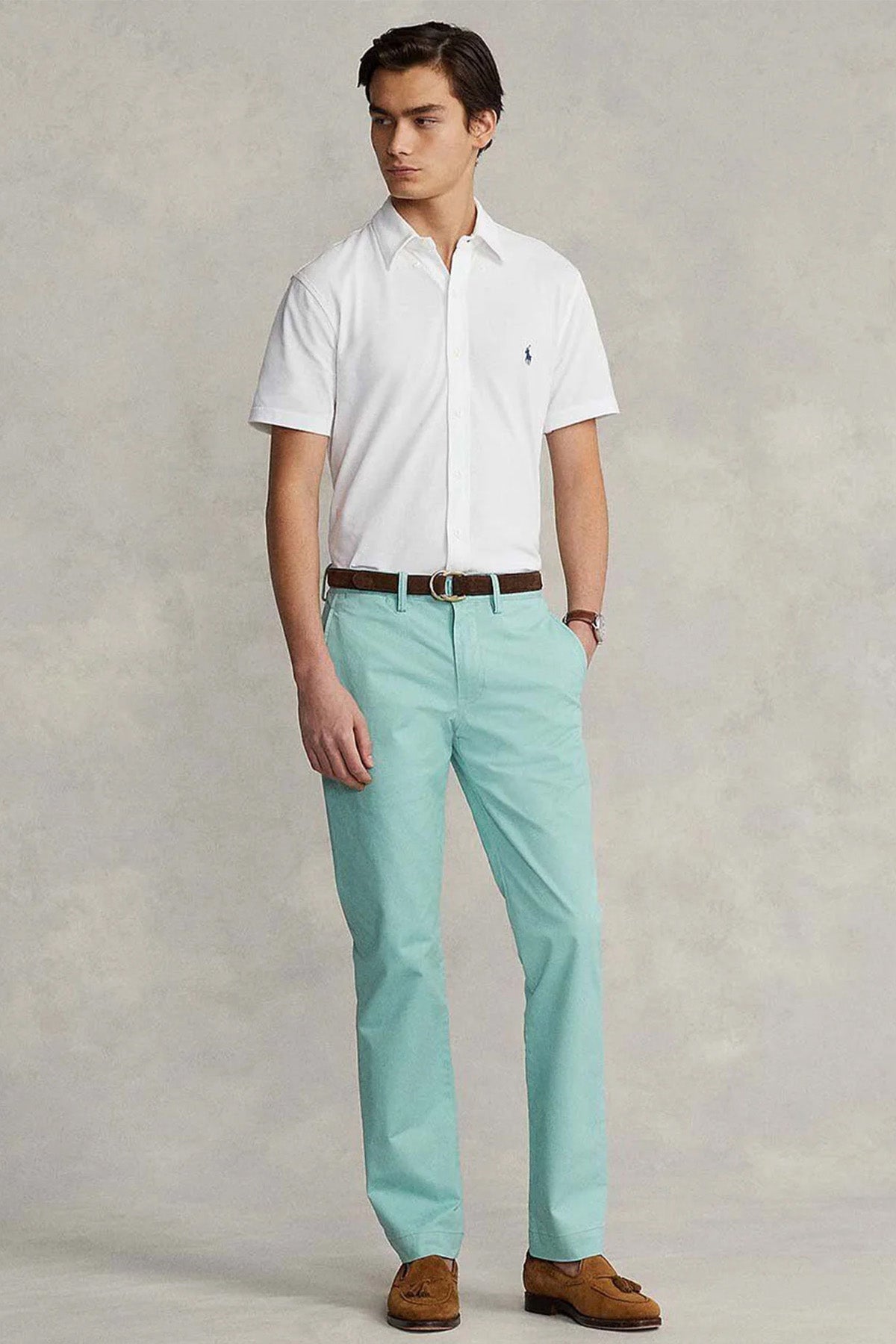Polo Ralph Lauren Custom Fit Featherweight Mesh Kısa Kollu Gömlek-Gömlek-Libas