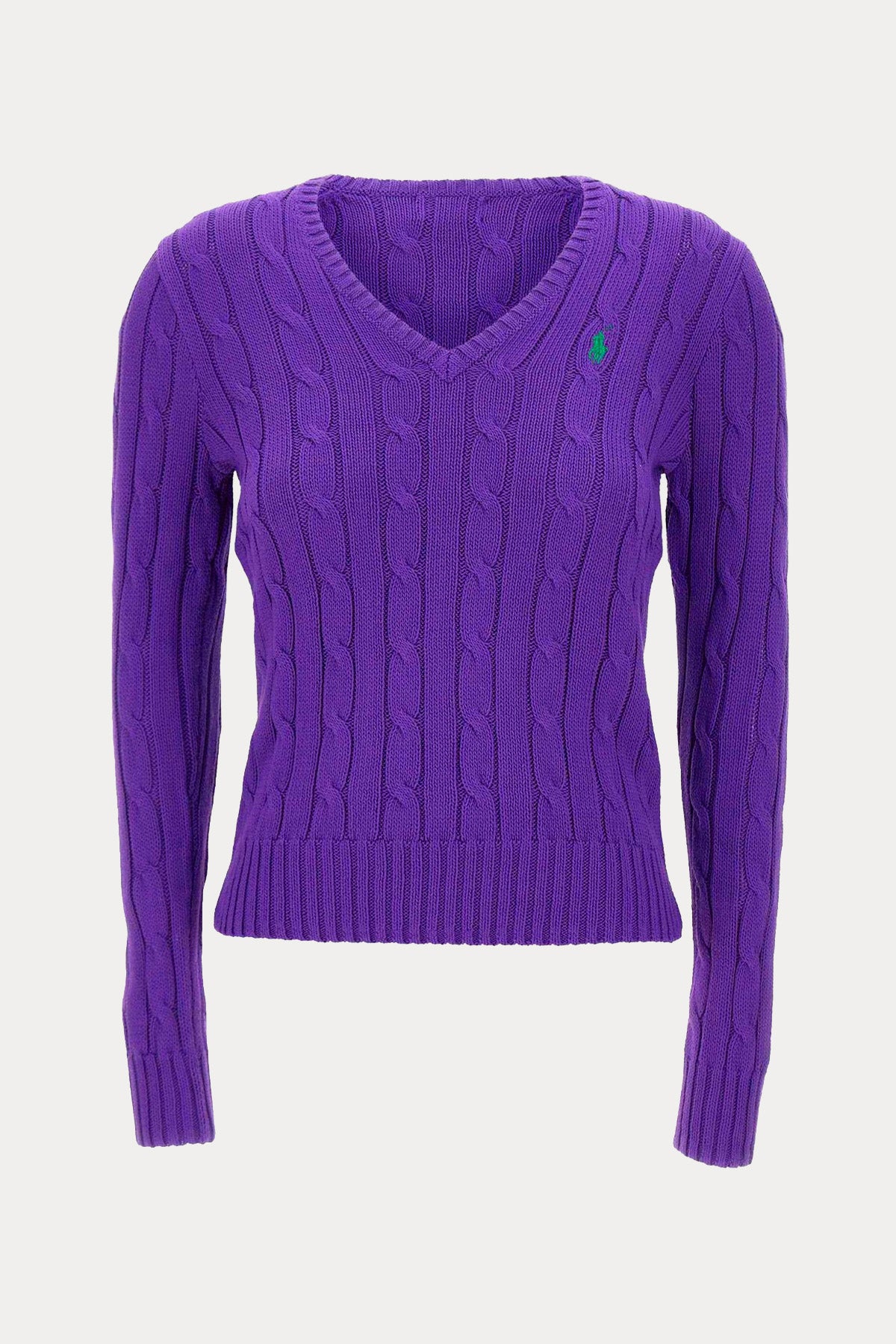 Polo Ralph Lauren Slim Fit V Yaka Saç Örgü Triko