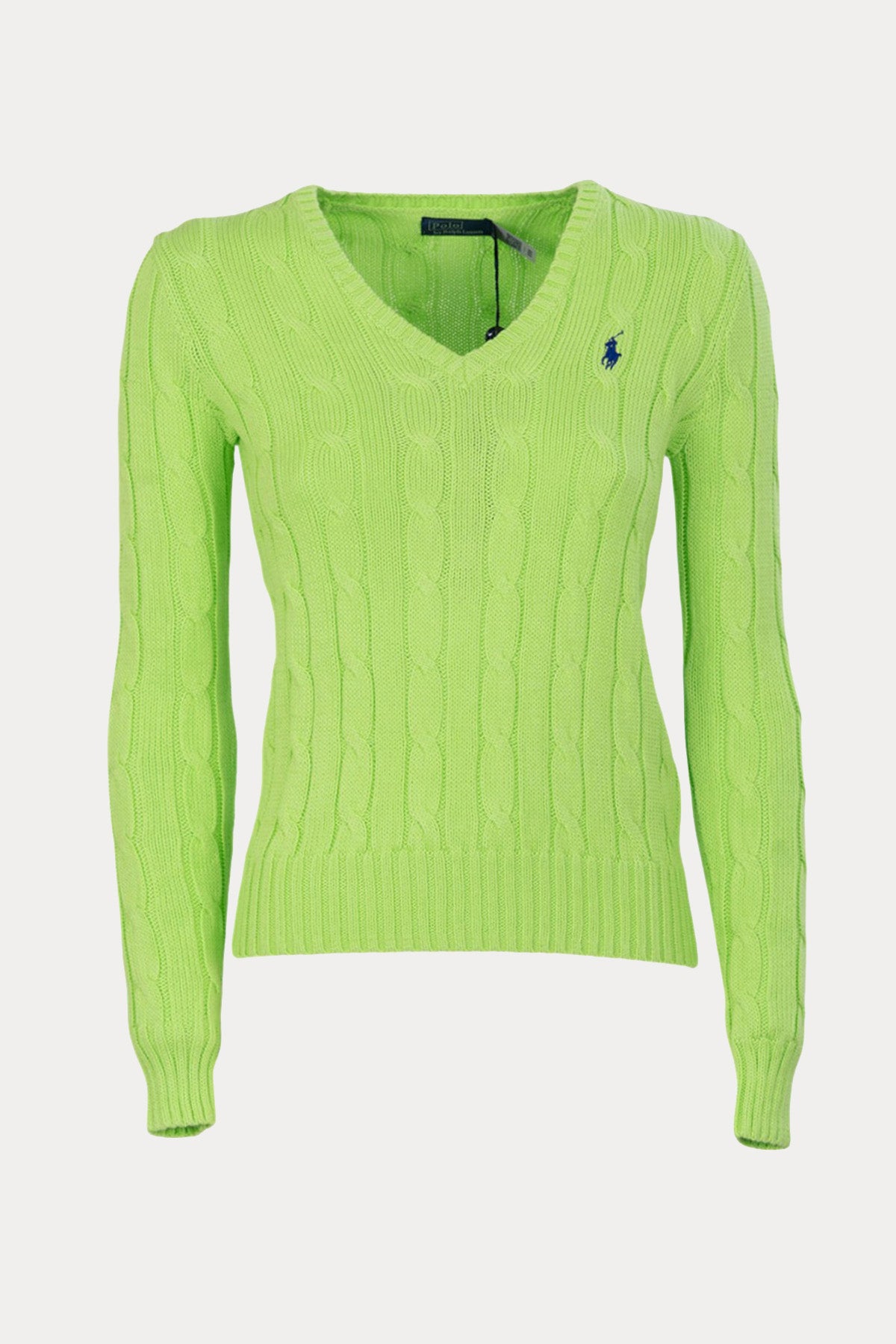 Polo Ralph Lauren Slim Fit V Yaka Saç Örgü Triko