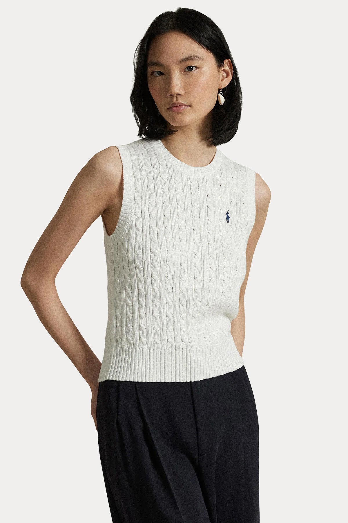 Polo Ralph Lauren Slim Fit Kolsuz Saç Örgü Triko