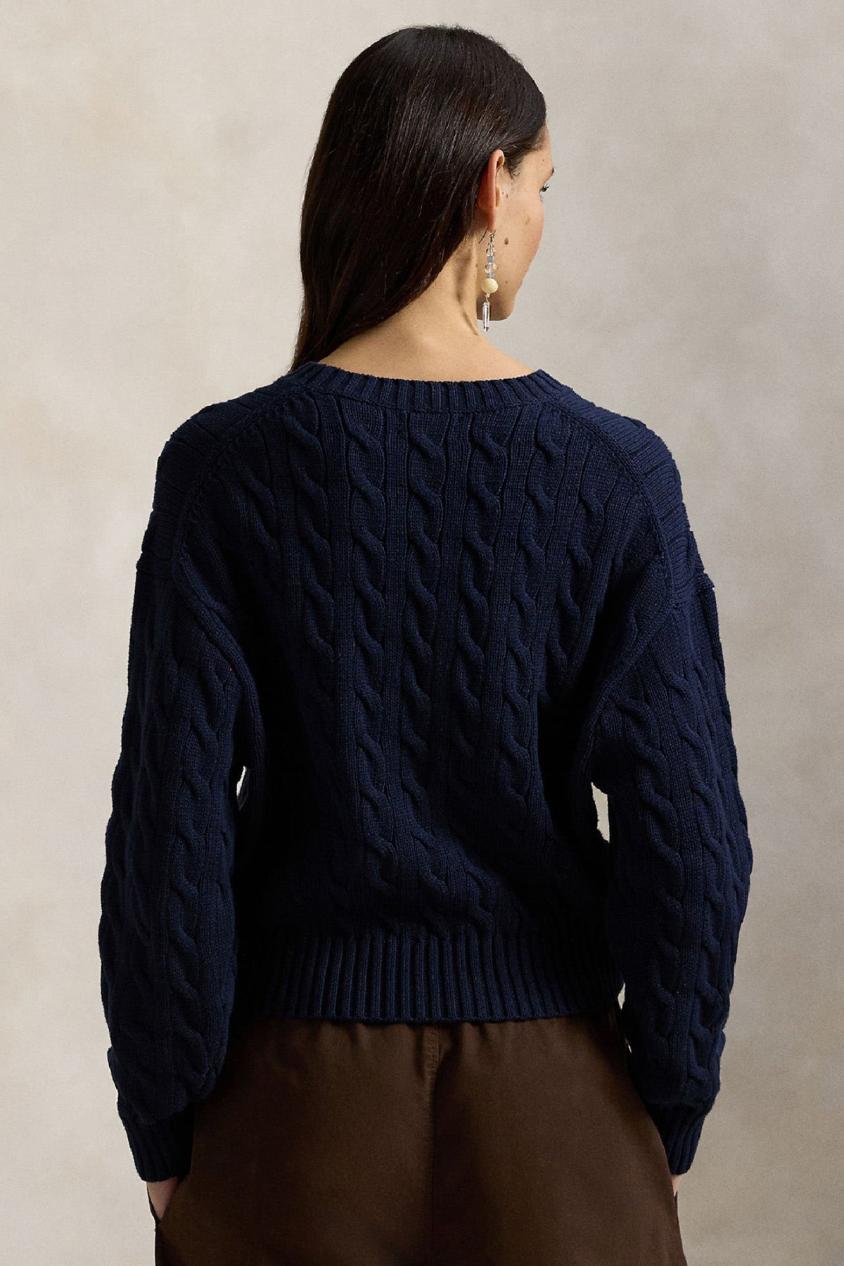 Polo Ralph Lauren Relaxed Fit Saç Örgü Triko-Triko-Libas
