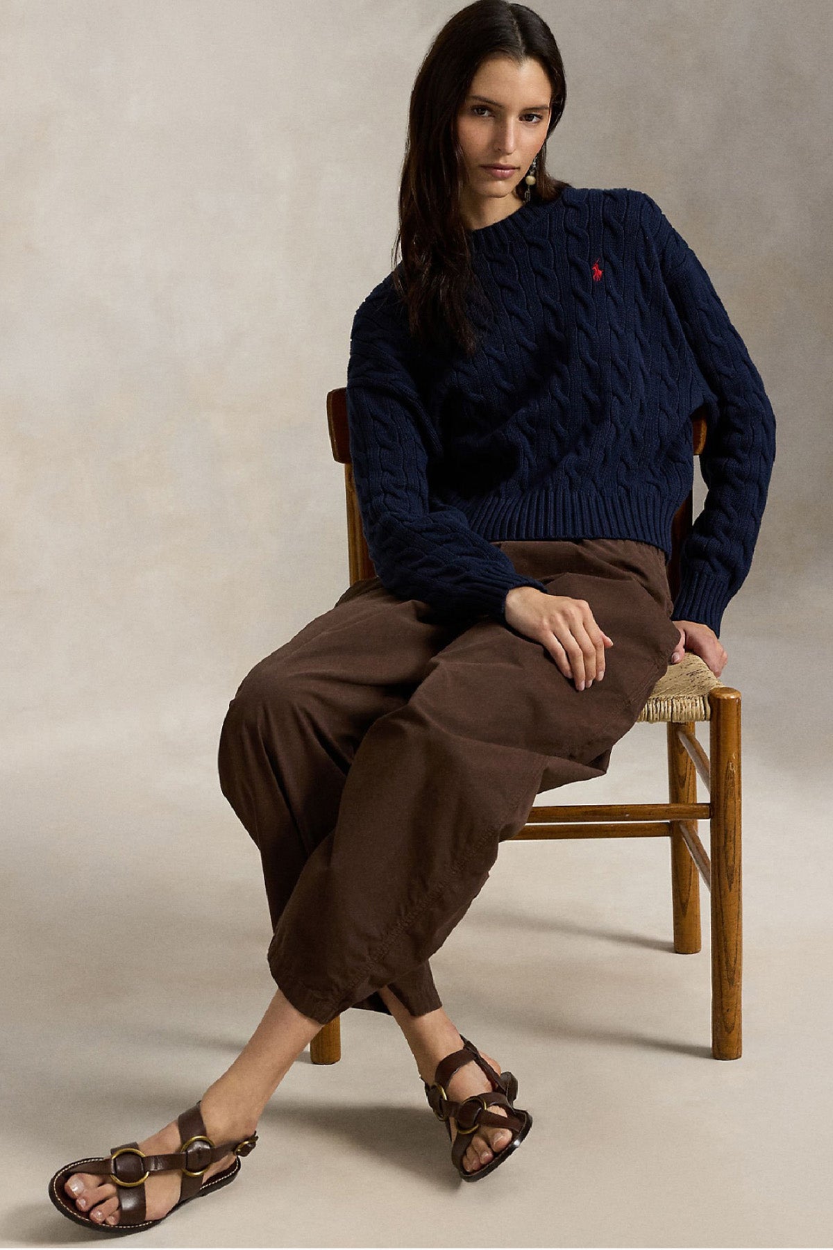 Polo Ralph Lauren Relaxed Fit Saç Örgü Triko-Triko-Libas