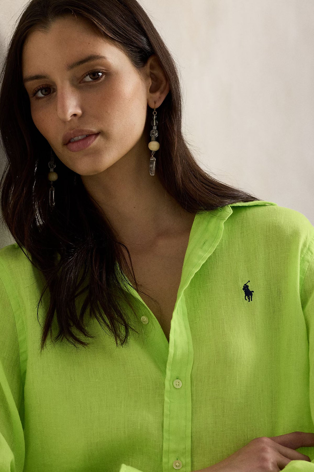 Polo Ralph Lauren Classic Fit Keten Gömlek-Gömlek-Libas