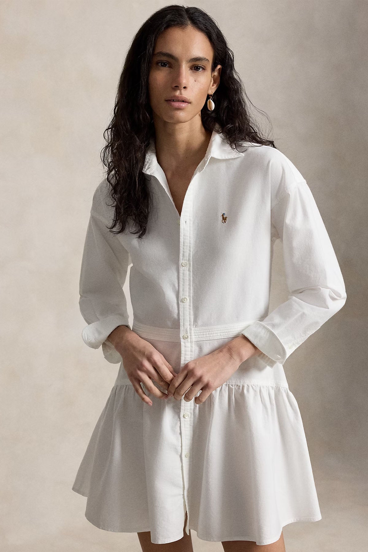 Polo Ralph Lauren Relaxed Fit Mini Gömlek Elbise-Elbise-Libas