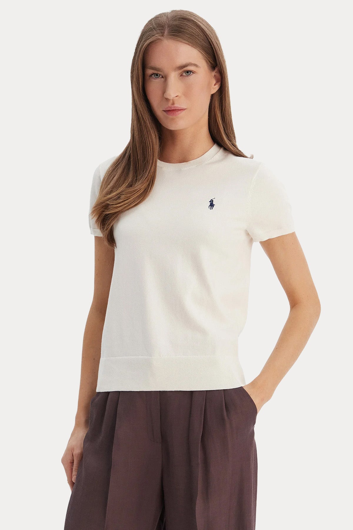 Polo Ralph Lauren Yuvarlak Yaka İnce Örgü Triko-Triko-Libas