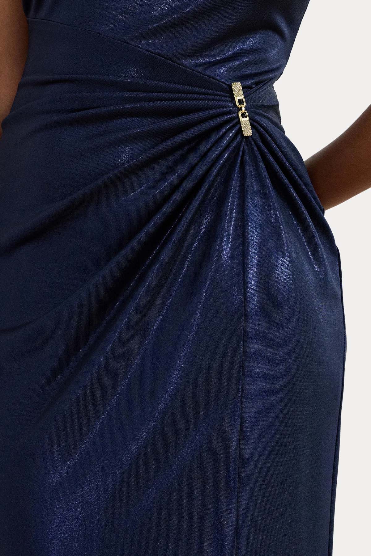 Polo Ralph Lauren Kayık Yaka Maxi Abiye Elbise-Abiye-Libas