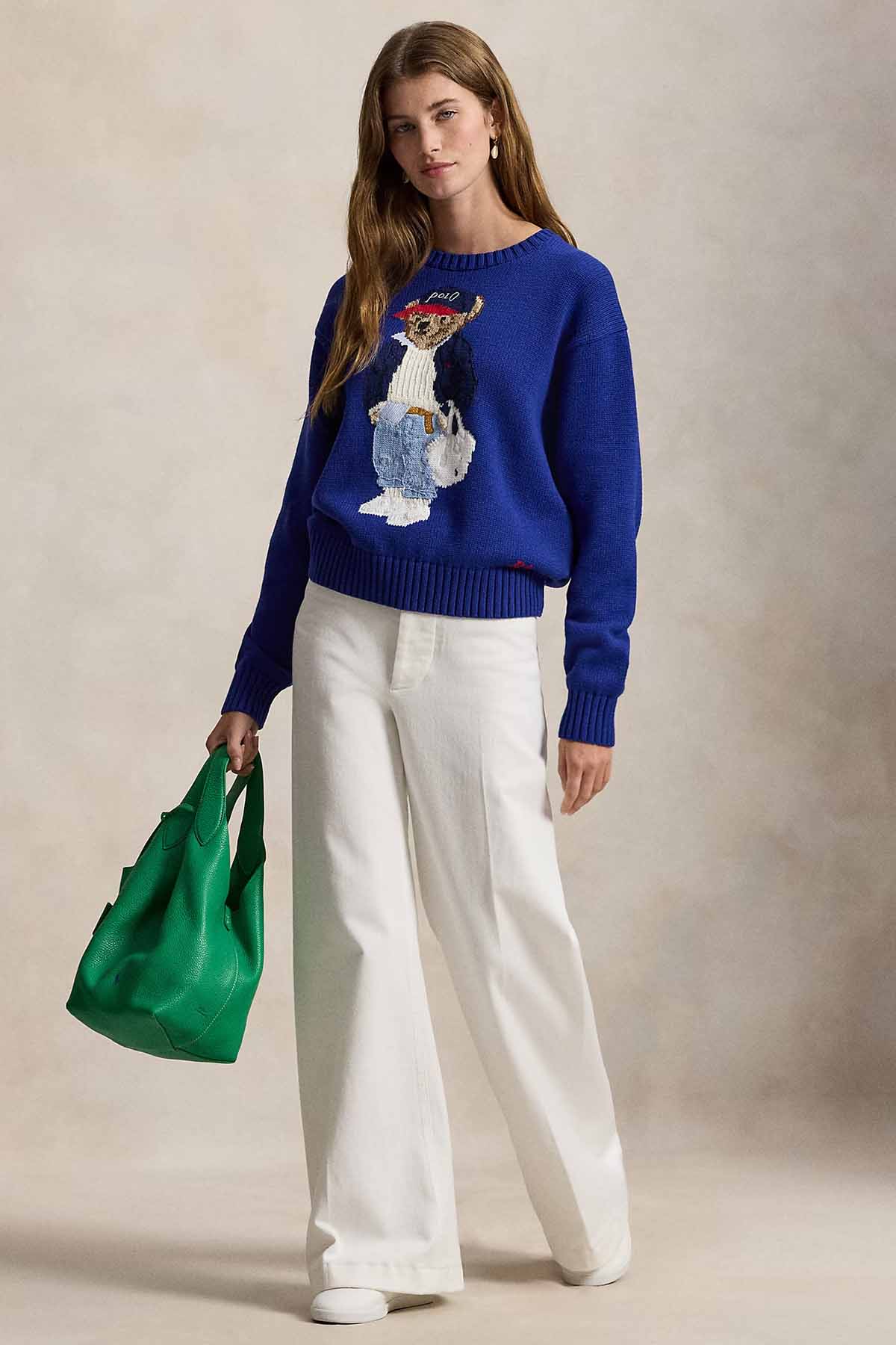 Polo Ralph Lauren Relaxed Fit Polo Bear Örgü Triko-Triko-Libas
