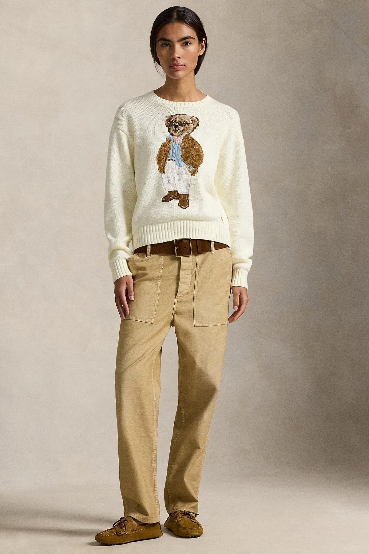 Polo Ralph Lauren Relaxed Fit Polo Bear Örgü Triko-Triko-Libas