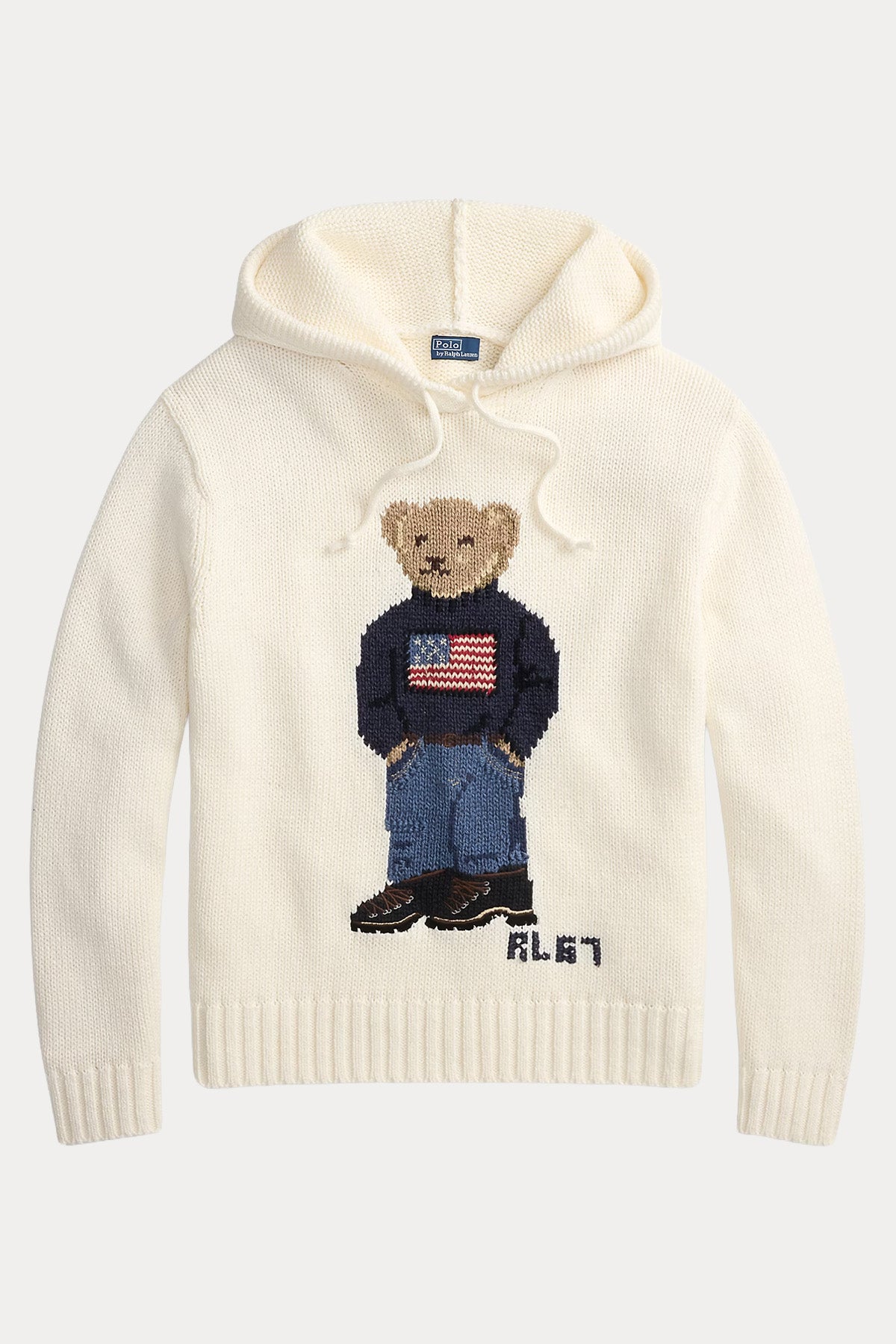 Polo Ralph Lauren Relaxed Fit Polo Bear Kapüşonlu Örgü Keten Triko-Triko-Libas