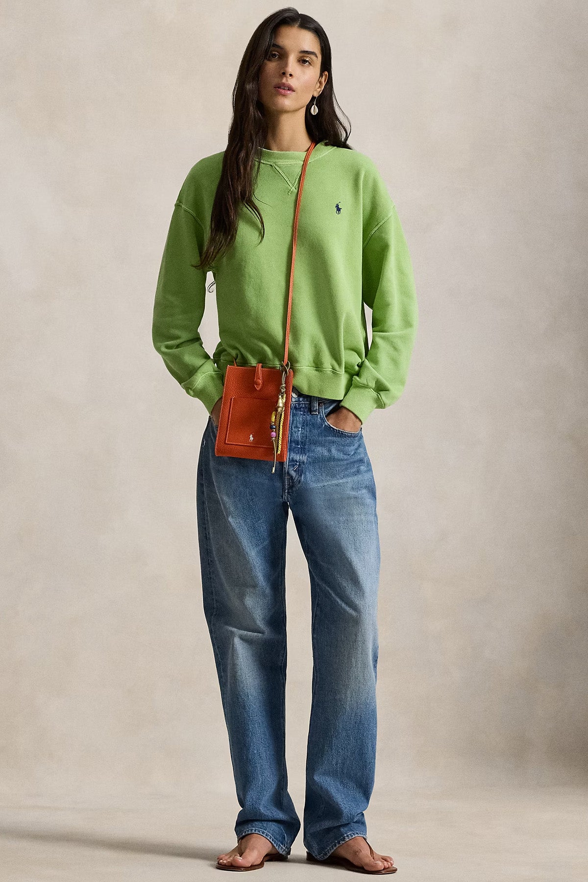 Polo Ralph Lauren Relaxed Fit Pony Logolu Sweatshirt-Sweatshirt-Libas