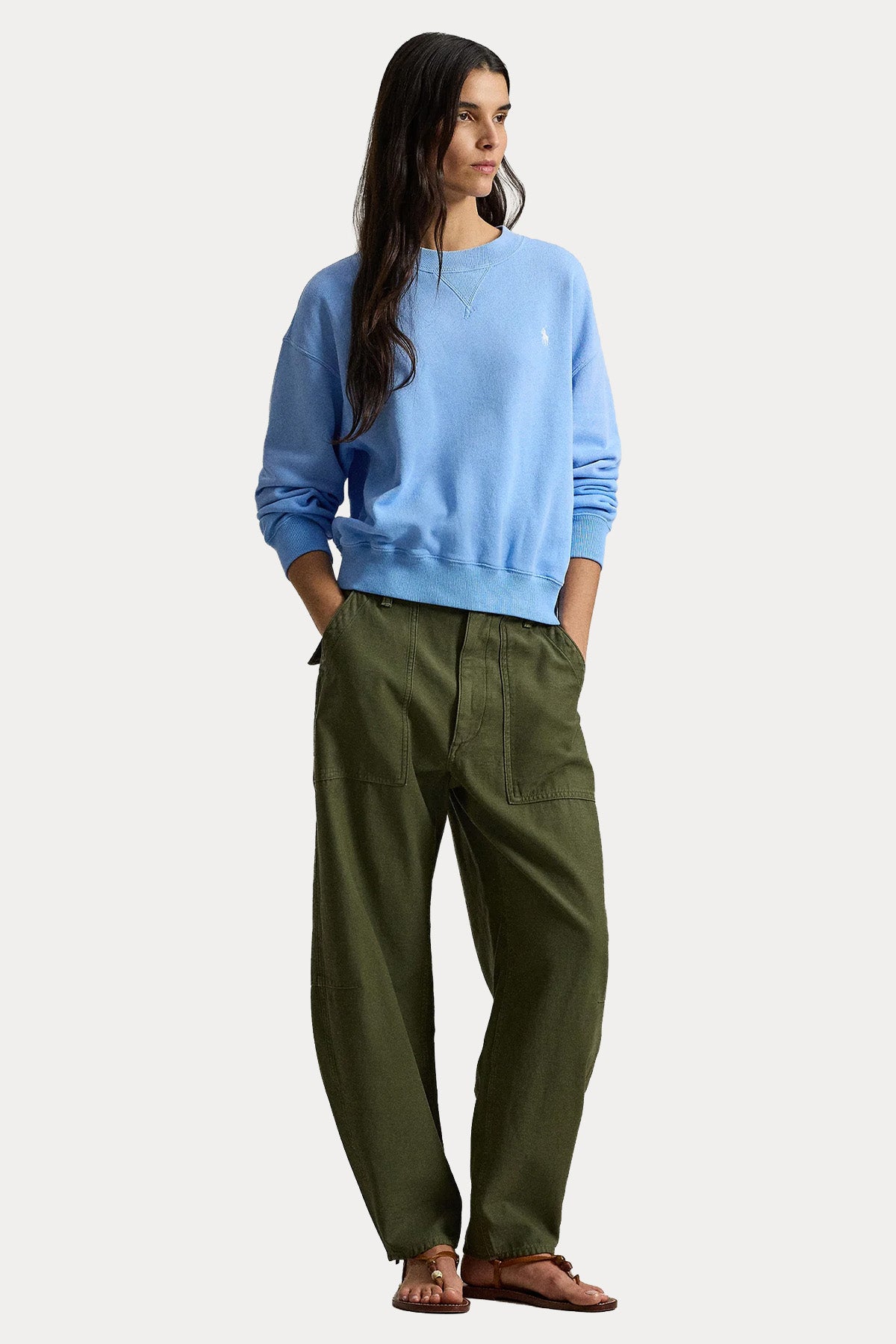 Polo Ralph Lauren Relaxed Fit Pony Logolu Sweatshirt-Sweatshirt-Libas