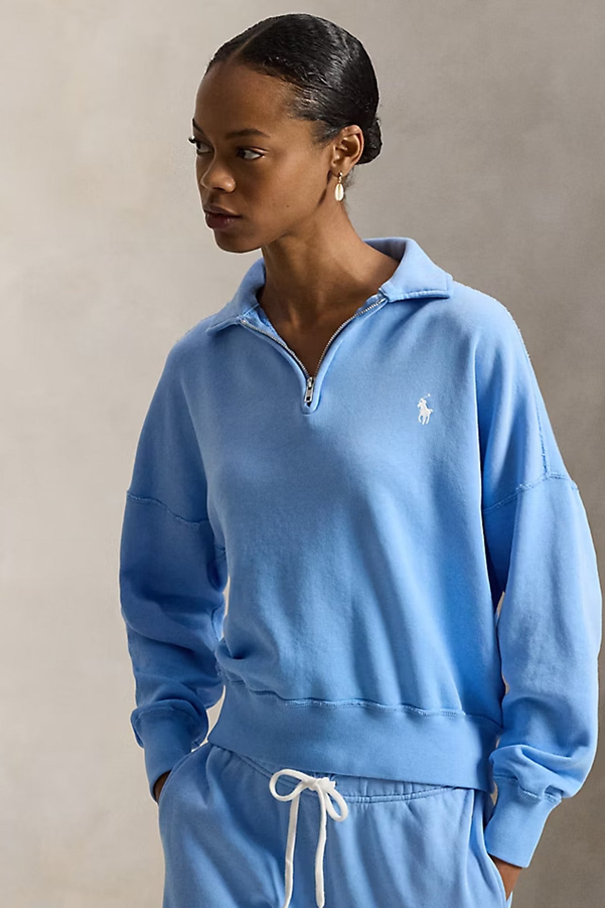 Polo Ralph Lauren Relaxed Fit Fermuarlı Polo Yaka Sweatshirt-Sweatshirt-Libas