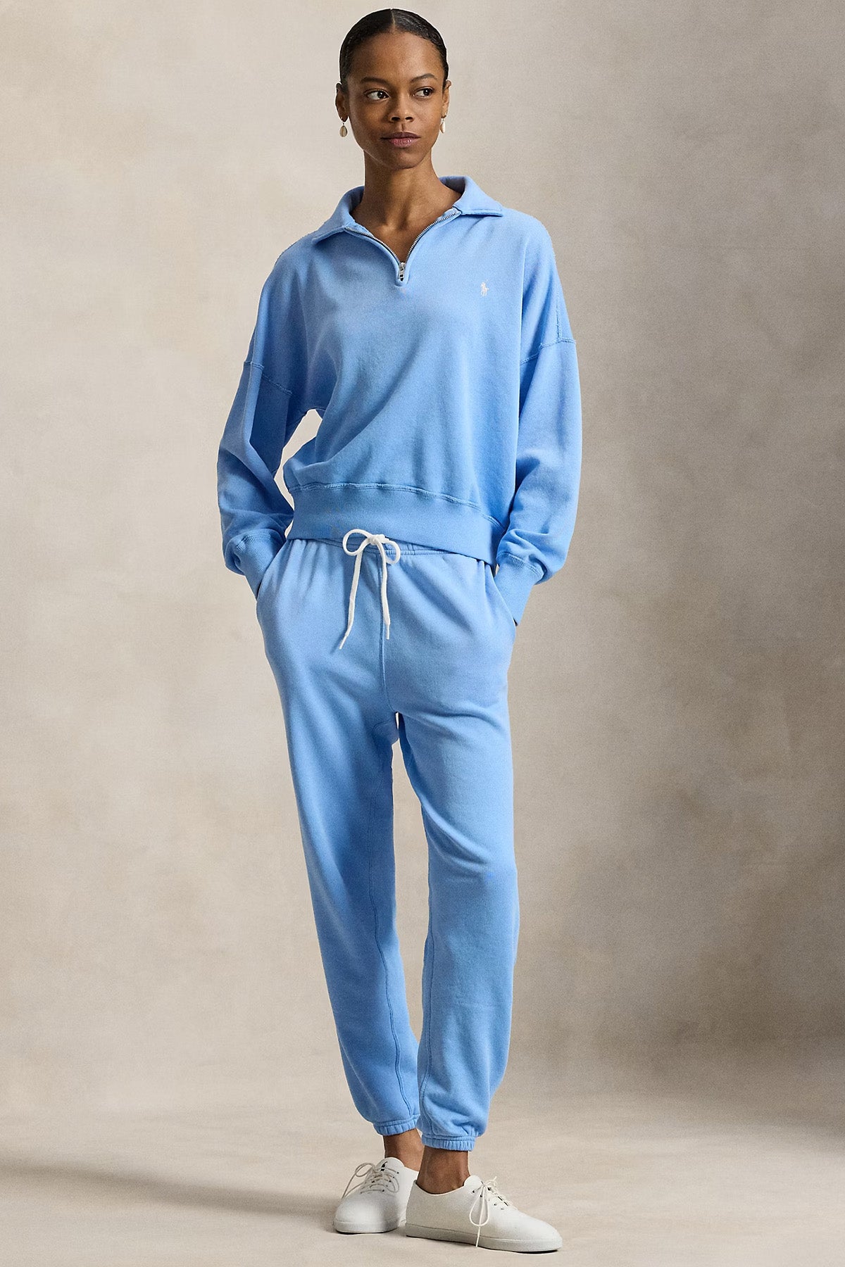 Polo Ralph Lauren Relaxed Fit Fermuarlı Polo Yaka Sweatshirt-Sweatshirt-Libas