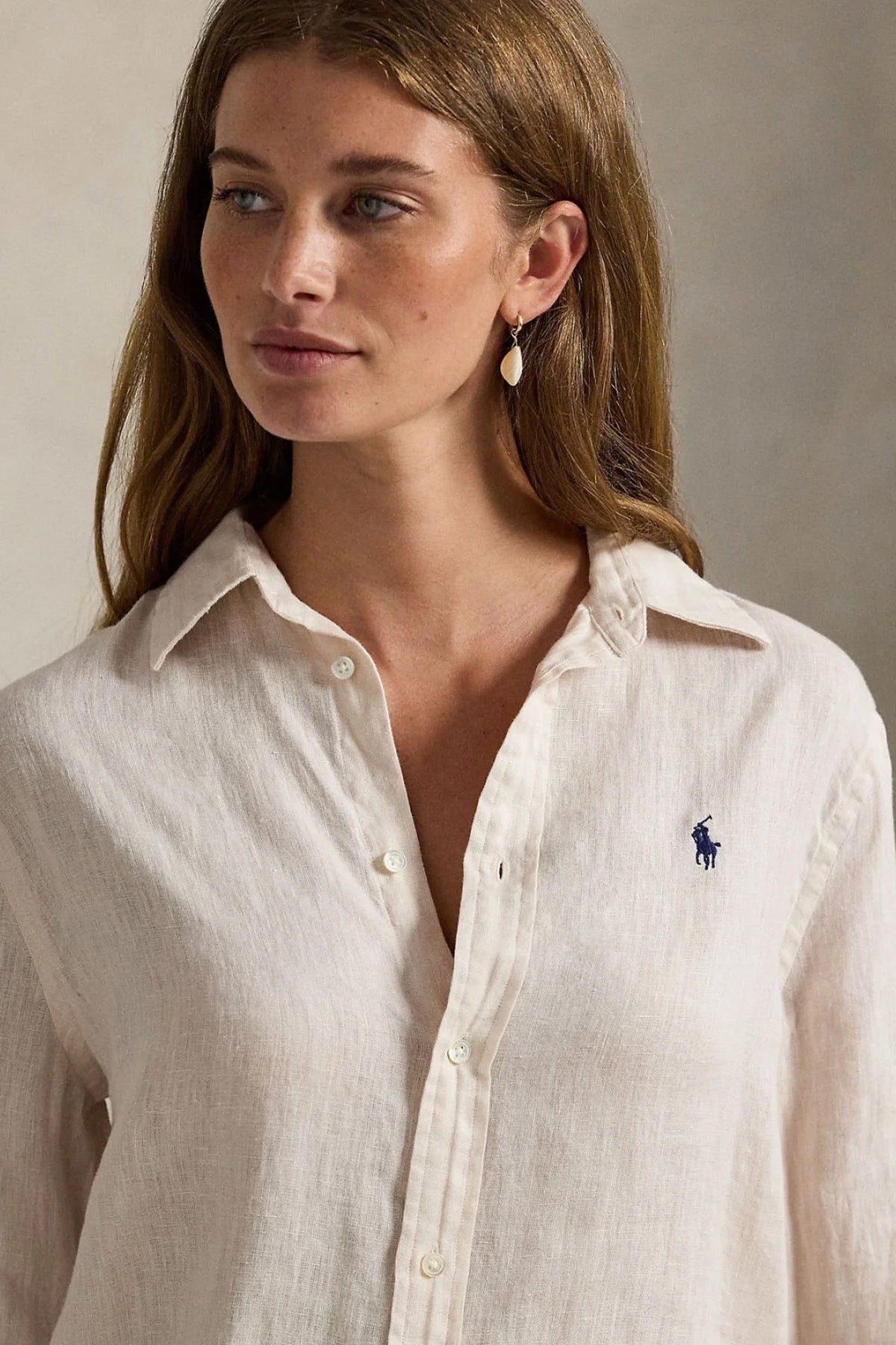 Polo Ralph Lauren Classic Fit Keten Gömlek-Gömlek-Libas
