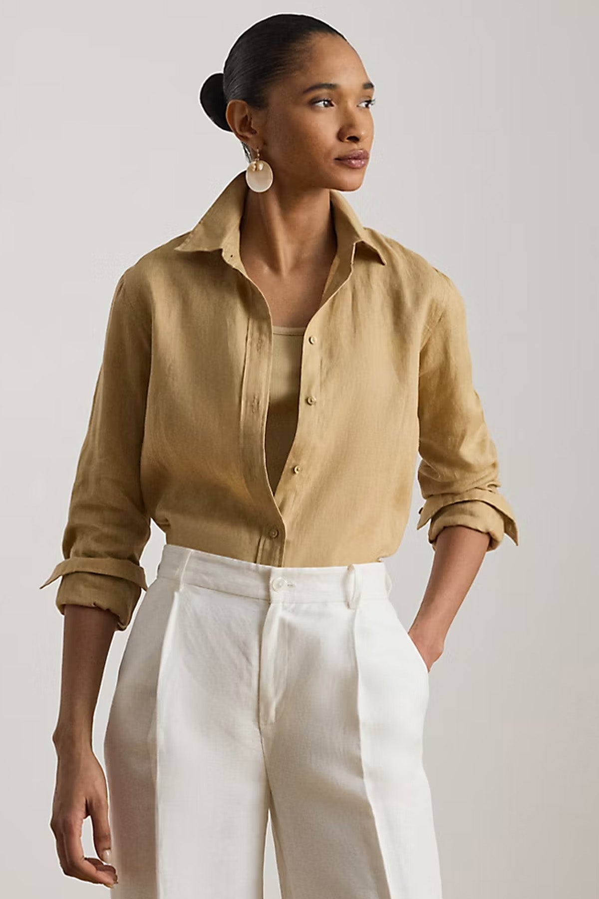 Polo Ralph Lauren Relaxed Fit Keten Gömlek-Gömlek-Libas