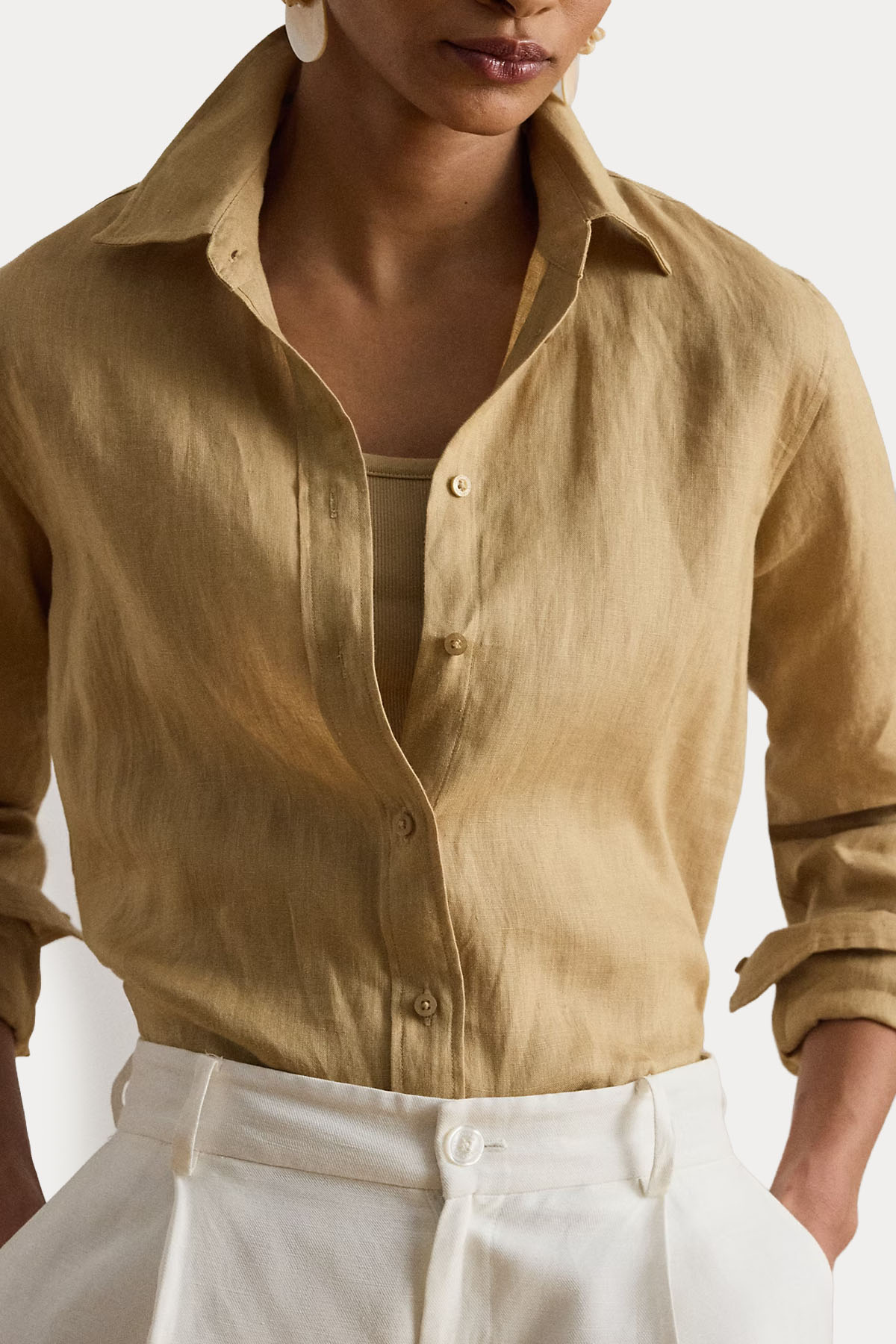Polo Ralph Lauren Relaxed Fit Keten Gömlek-Gömlek-Libas