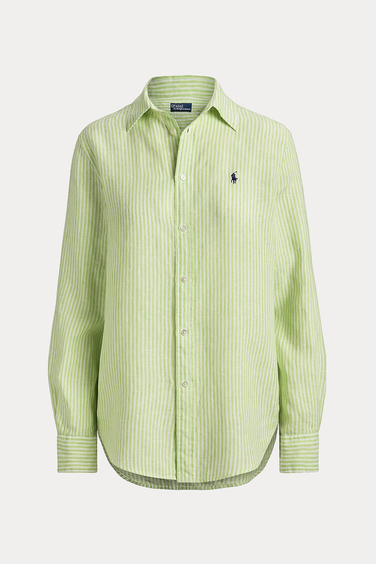 Polo Ralph Lauren Classic Fit Çizgili Keten Gömlek-Gömlek-Libas