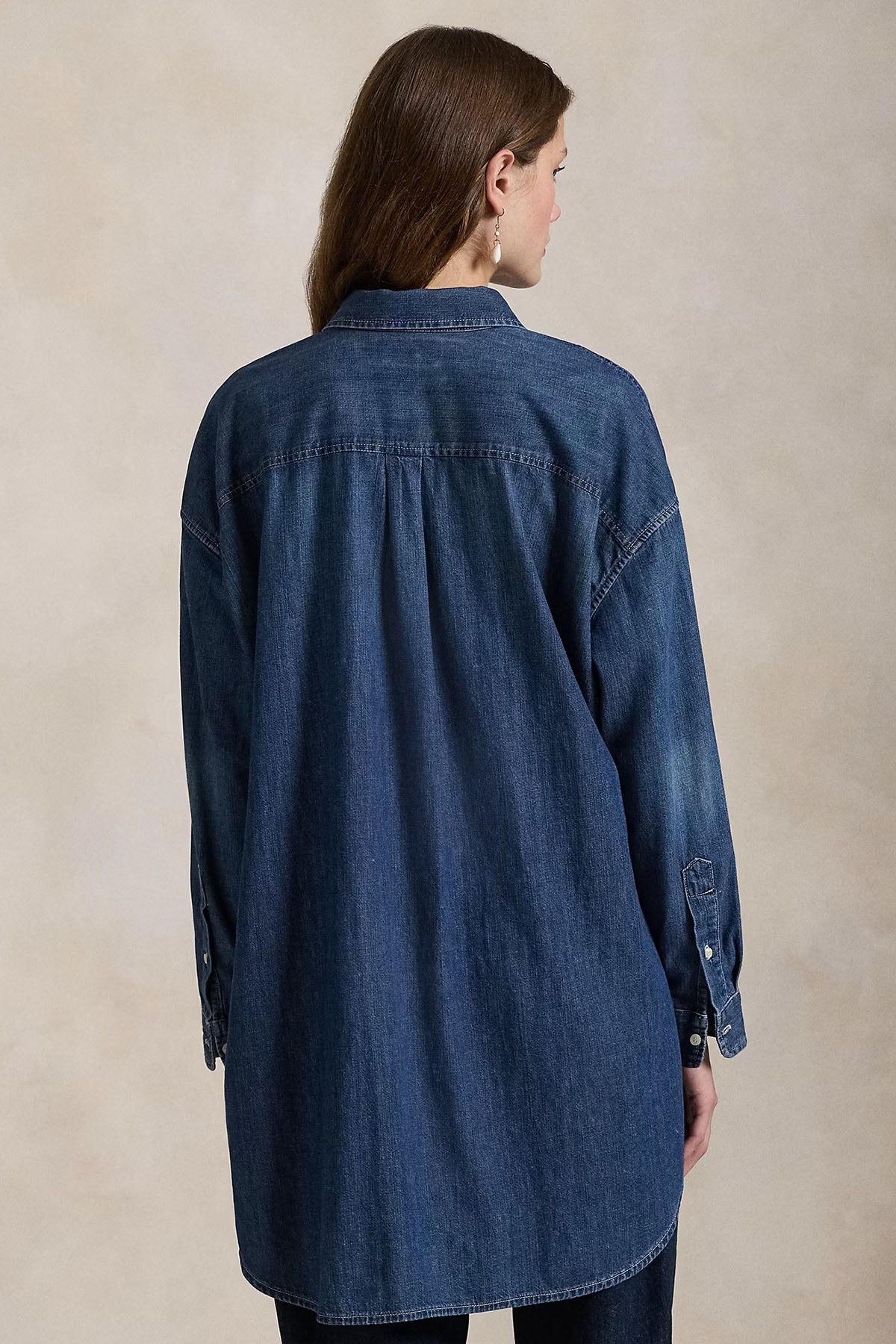 Polo Ralph Lauren Geniş Kesim Spor Cepli Denim Gömlek-Gömlek-Libas