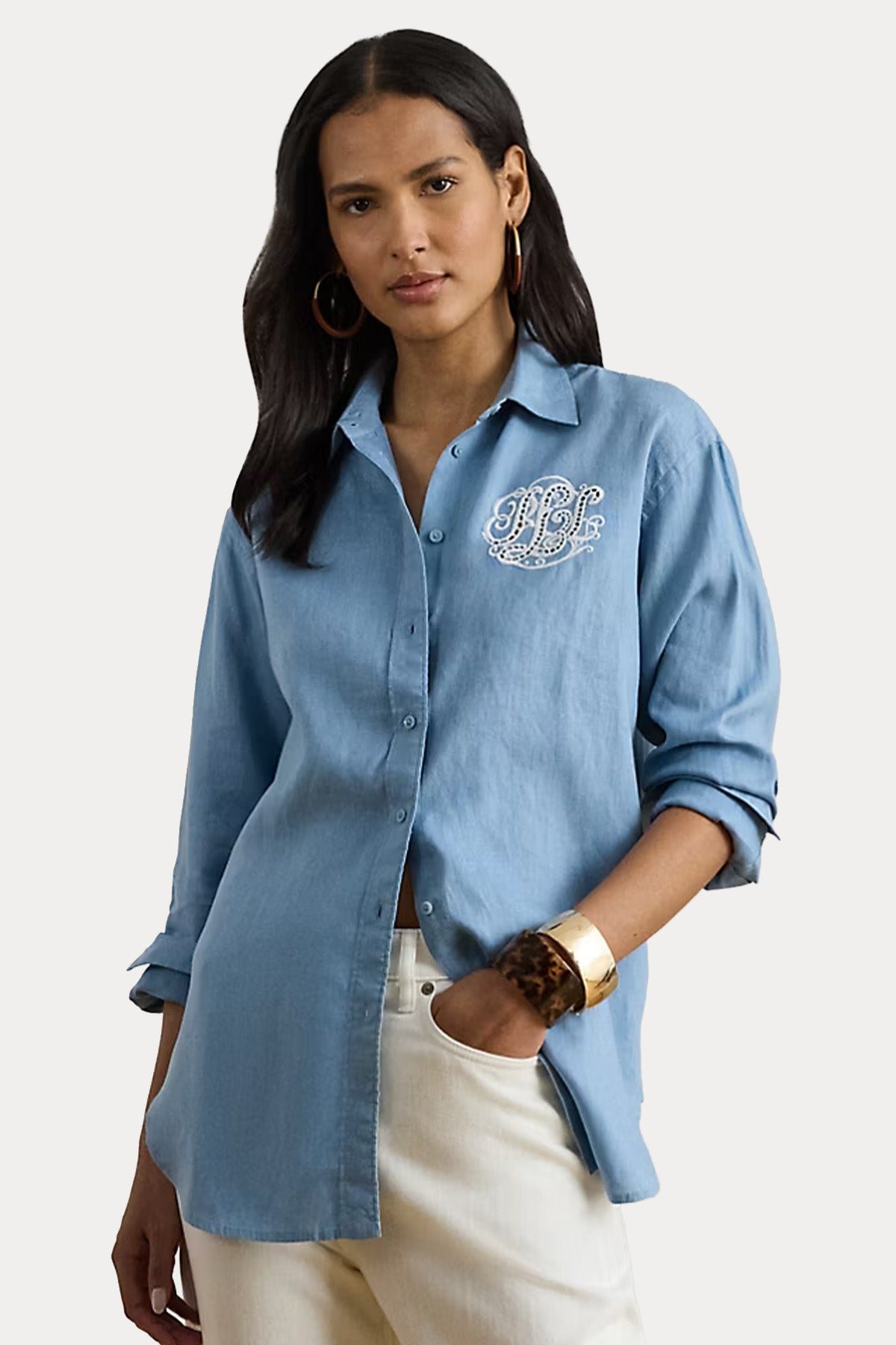 Polo Ralph Lauren Relaxed Fit Keten Gömlek-Gömlek-Libas
