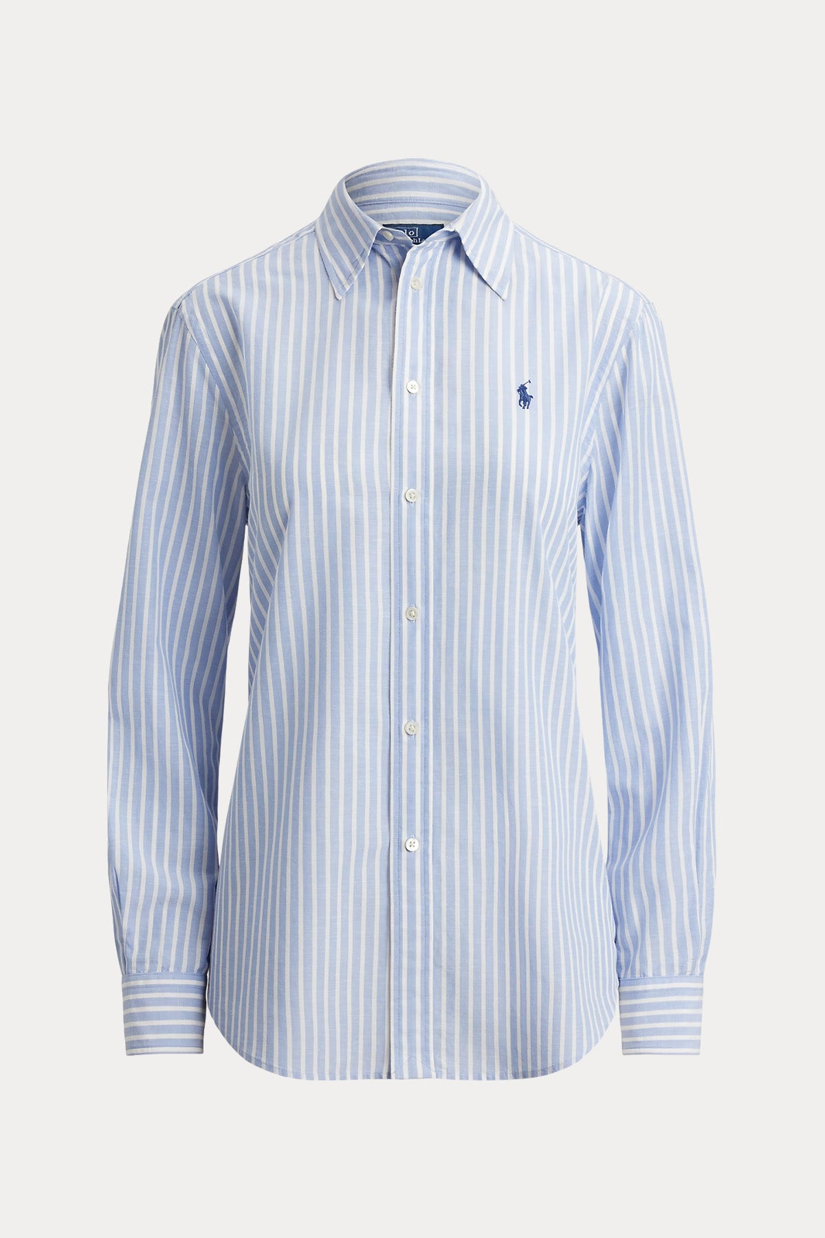 Polo Ralph Lauren Classic Fit Çizgili Keten Gömlek-Gömlek-Libas