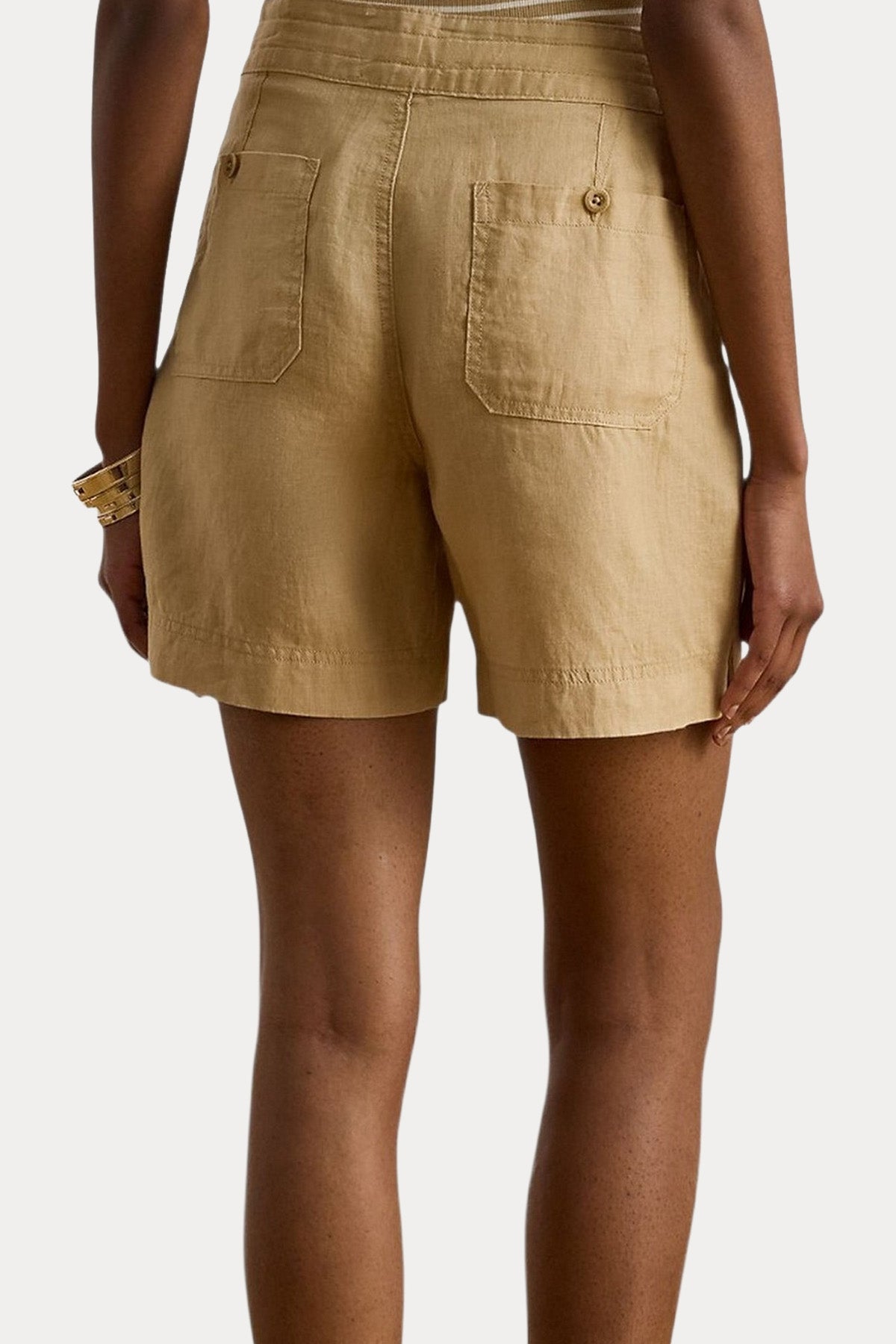 Polo Ralph Lauren Regular Fit İp Bağlamalı Keten Şort-Şort-Libas