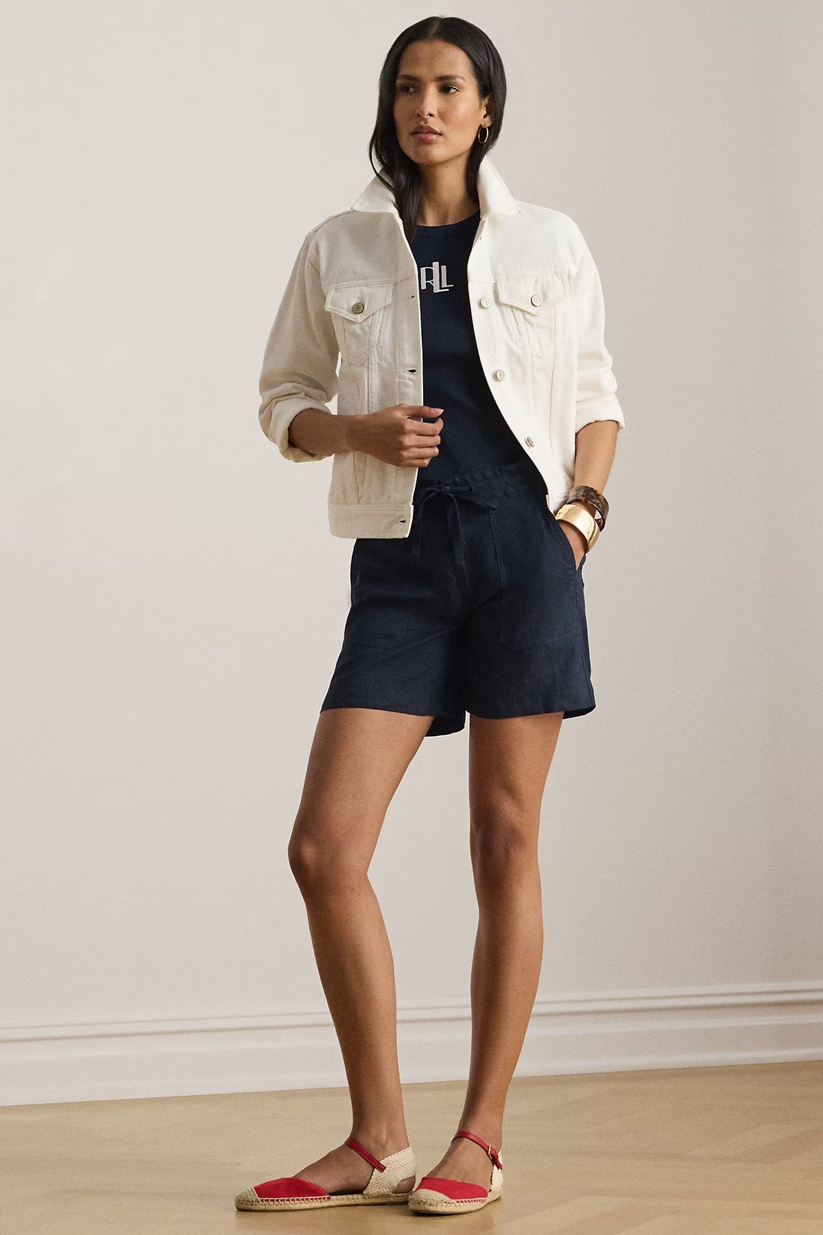 Polo Ralph Lauren Regular Fit İp Bağlamalı Keten Şort