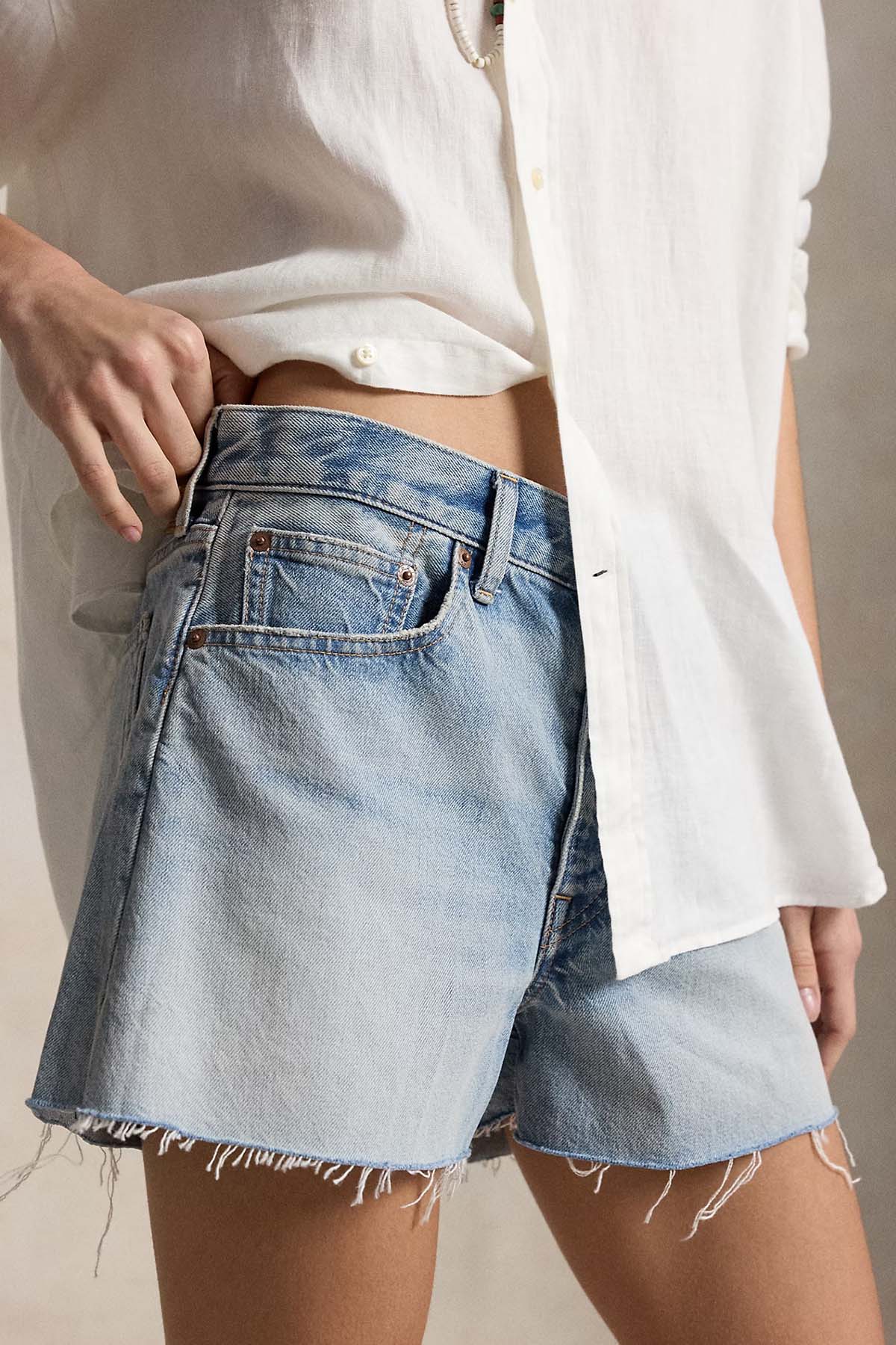 Polo Ralph Lauren Regular Fit Yıkamalı Denim Şort-Şort-Libas