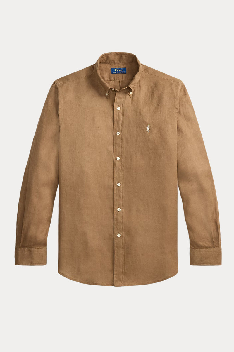 Polo Ralph Lauren Custom Fit Keten Gömlek-Gömlek-Libas