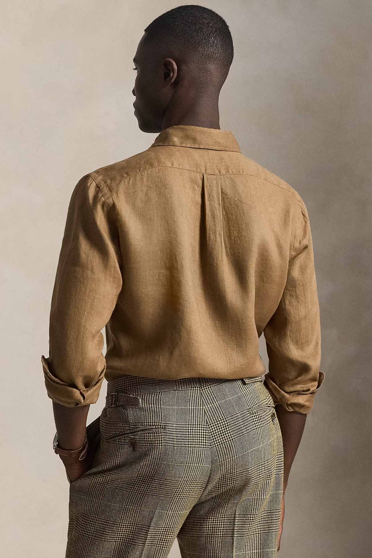Polo Ralph Lauren Custom Fit Keten Gömlek-Gömlek-Libas