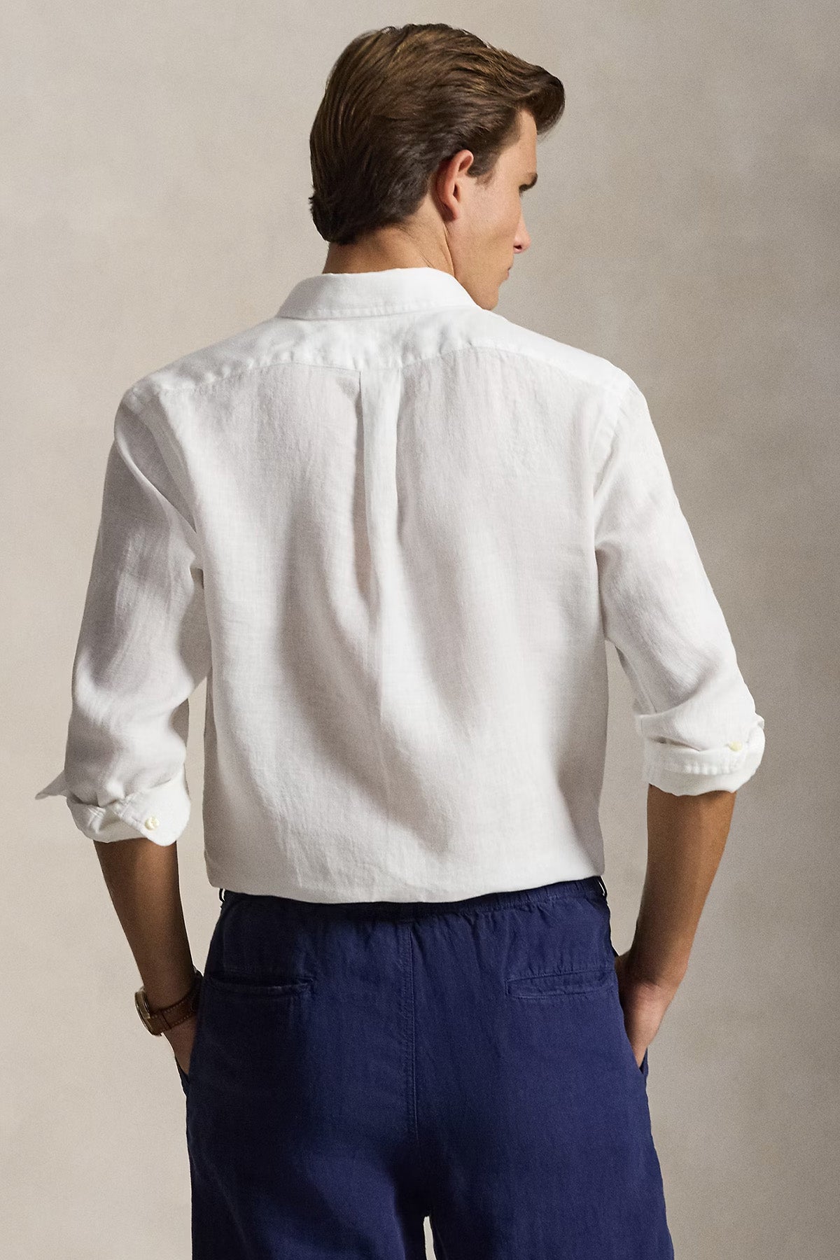 Polo Ralph Lauren Custom Fit Keten Gömlek-Gömlek-Libas