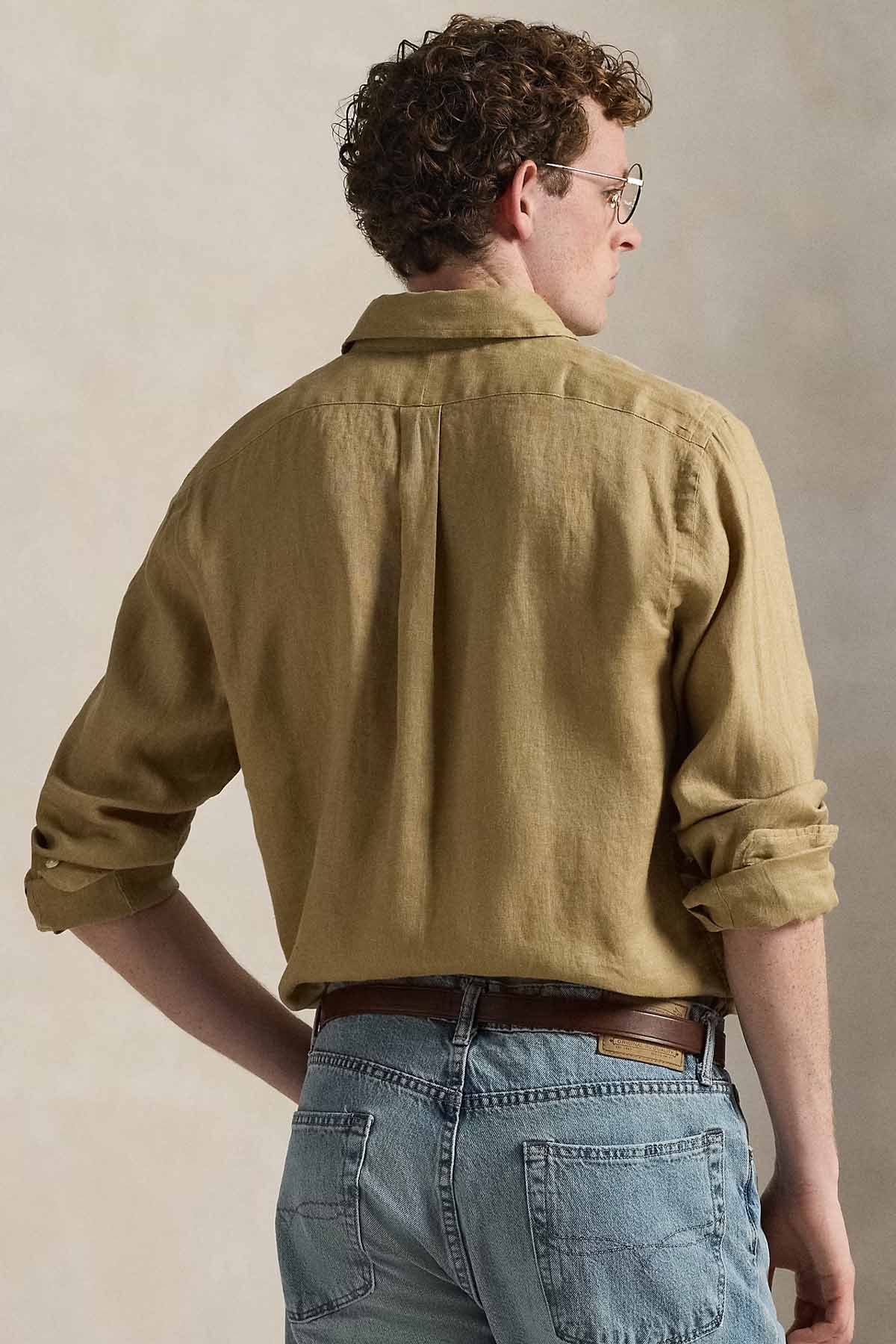 Polo Ralph Lauren Custom Fit Keten Gömlek-Gömlek-Libas