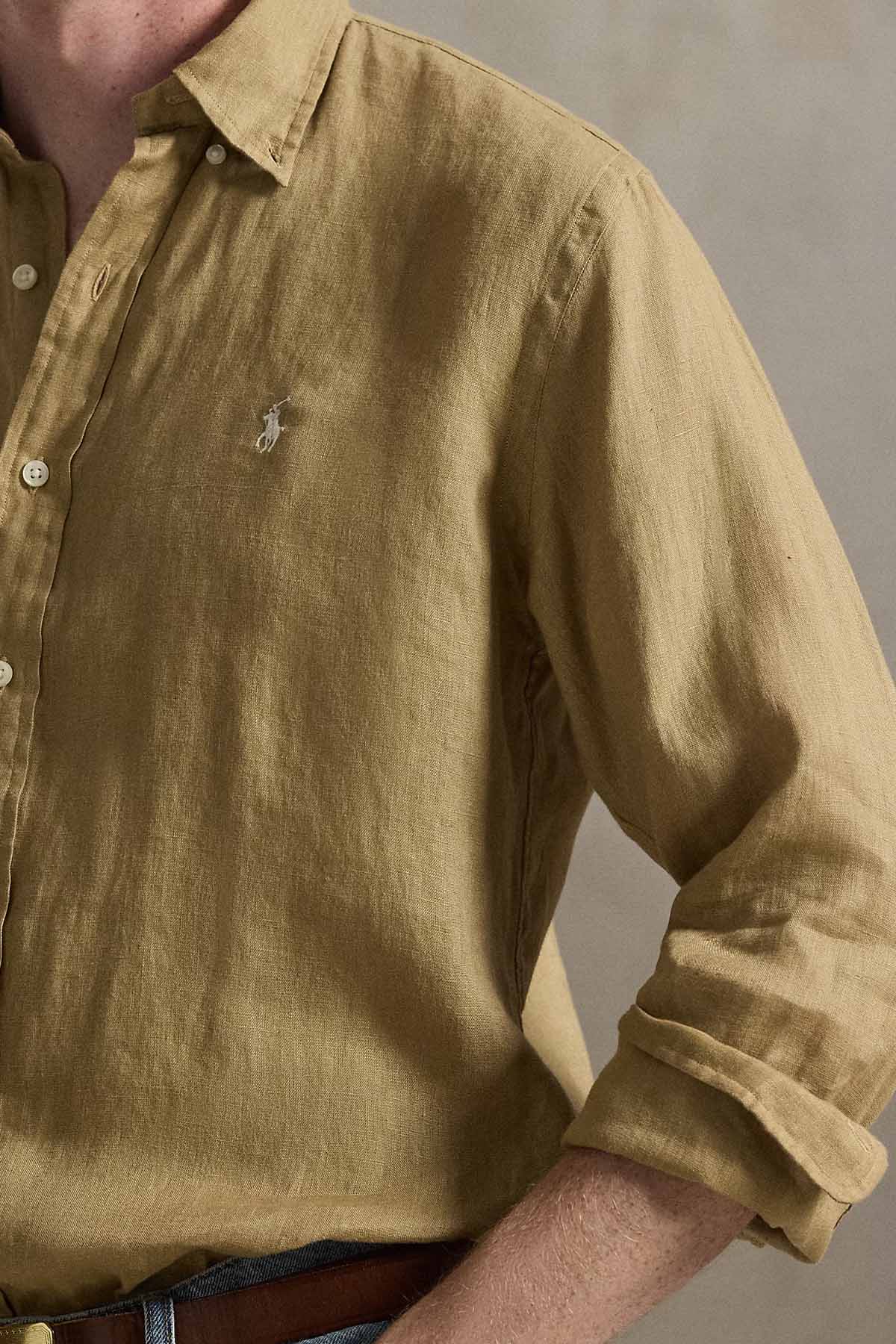 Polo Ralph Lauren Custom Fit Keten Gömlek-Gömlek-Libas