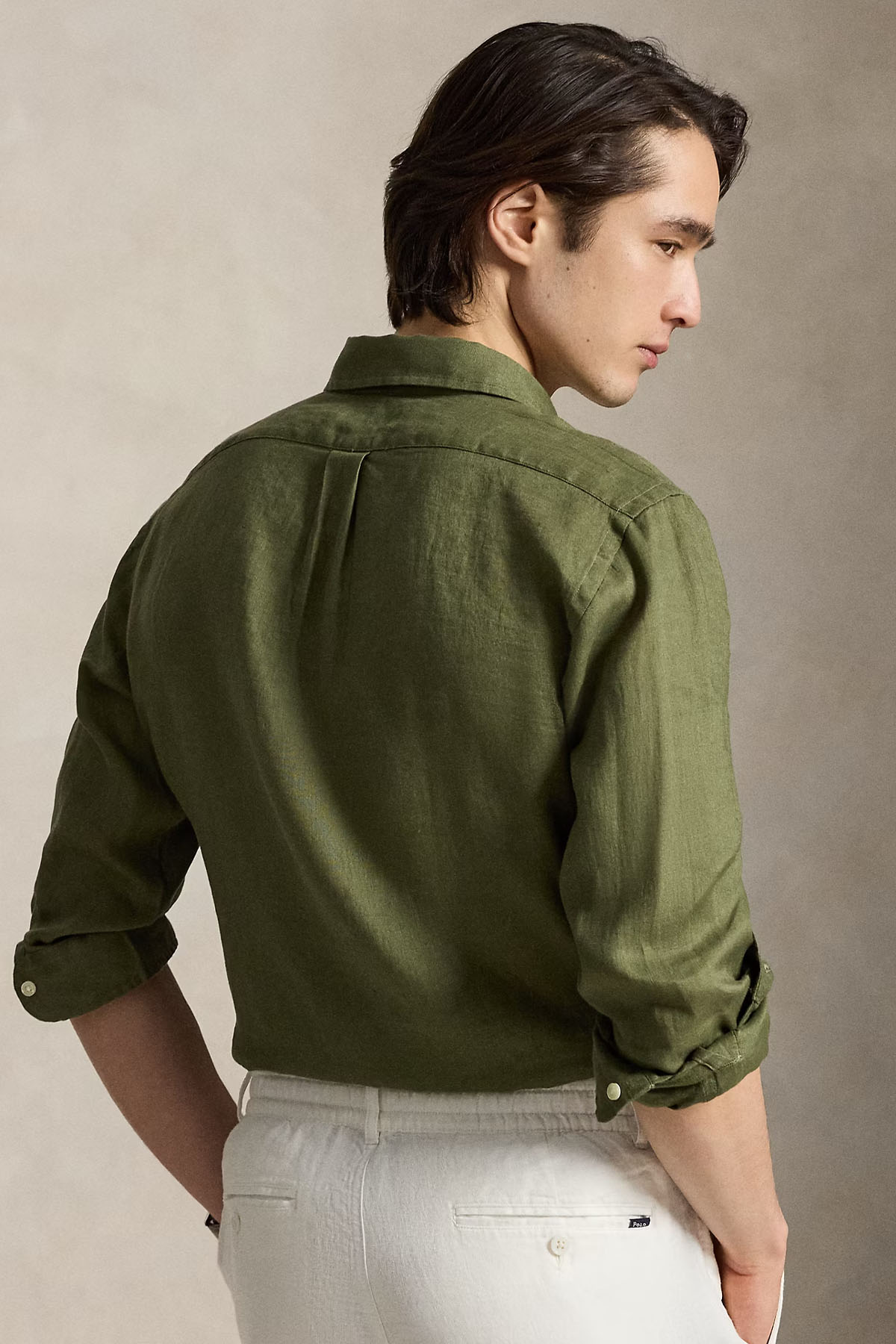 Polo Ralph Lauren Custom Fit Keten Gömlek-Gömlek-Libas