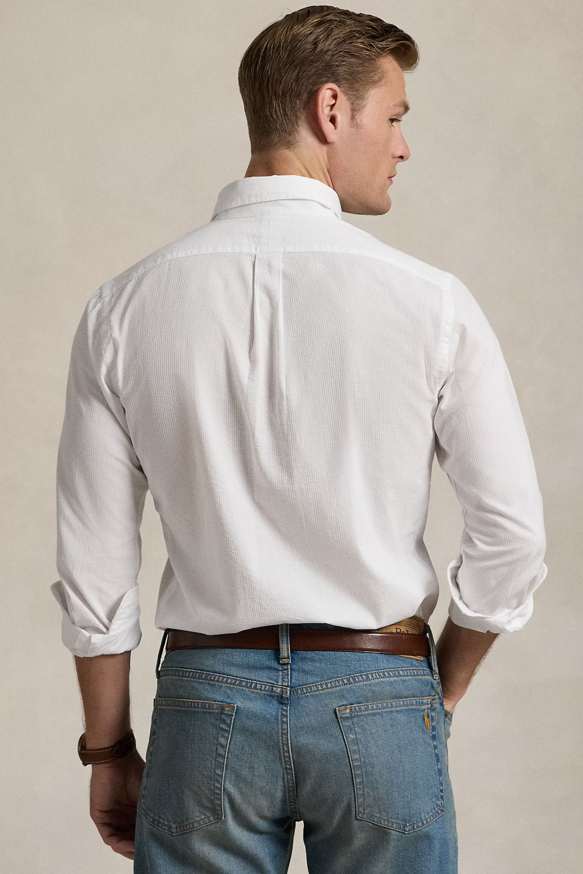 Polo Ralph Lauren Custom Fit Gofre Kumaş Gömlek-Gömlek-Libas