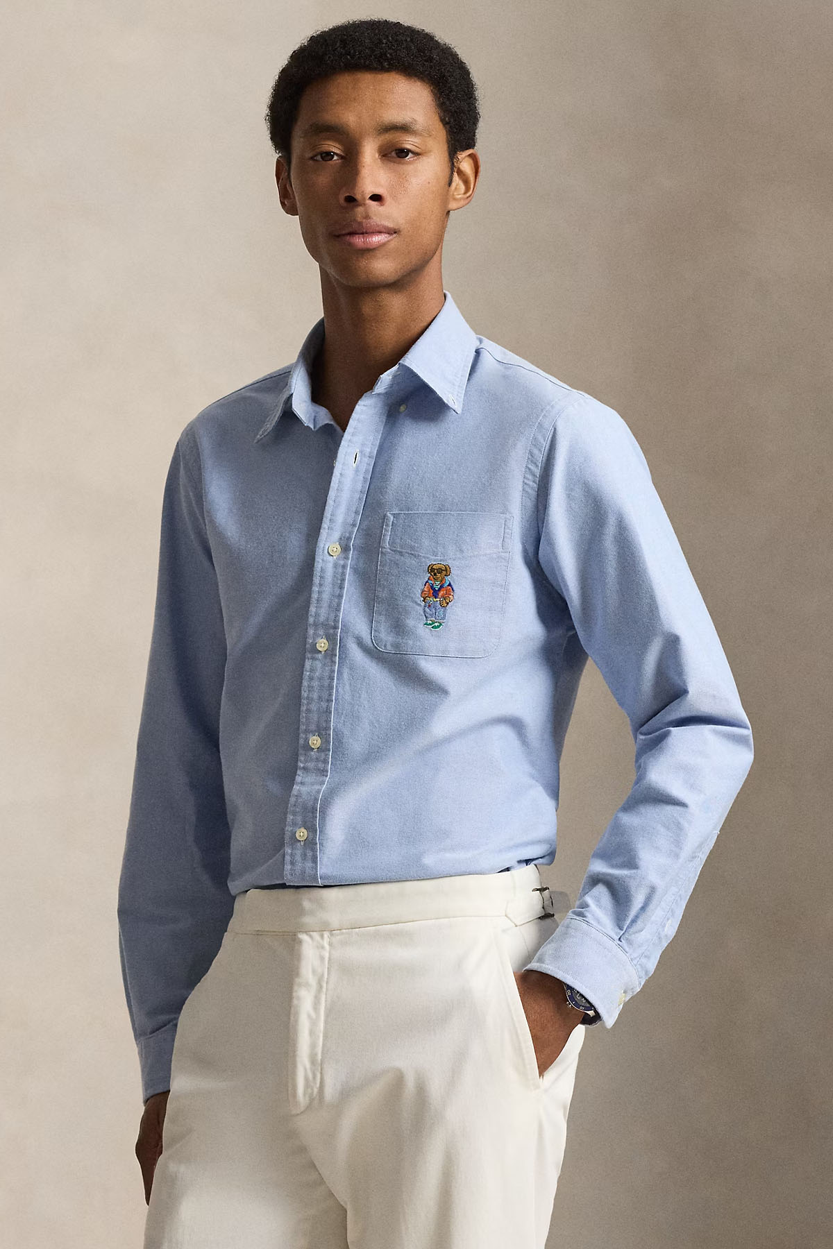 Polo Ralph Lauren Custom Fit Polo Bear Gömlek-Gömlek-Libas
