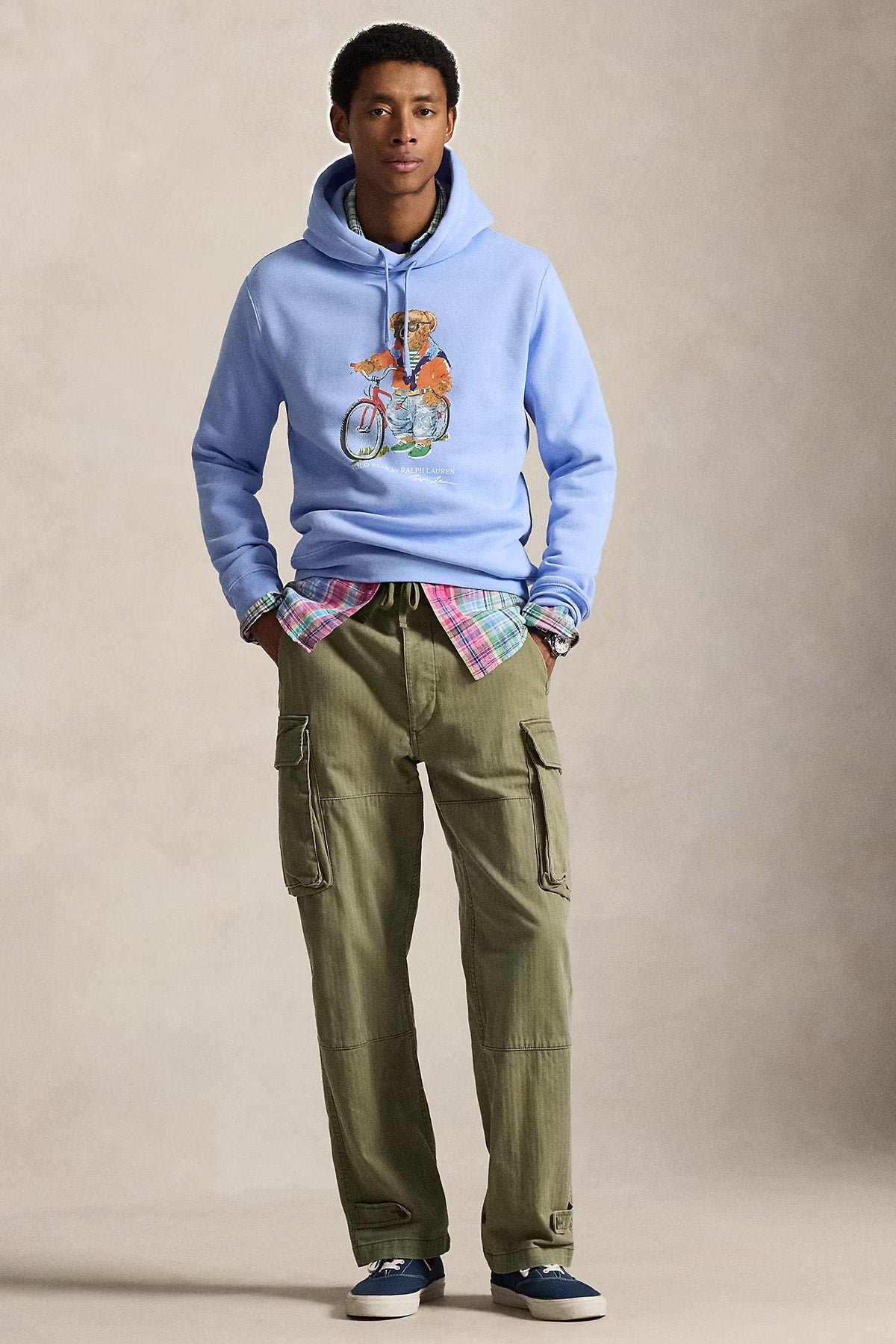 Polo Ralph Lauren Regular Fit Şardonlu Kapüşonlu Polo Bear Sweatshirt-Sweatshirt-Libas