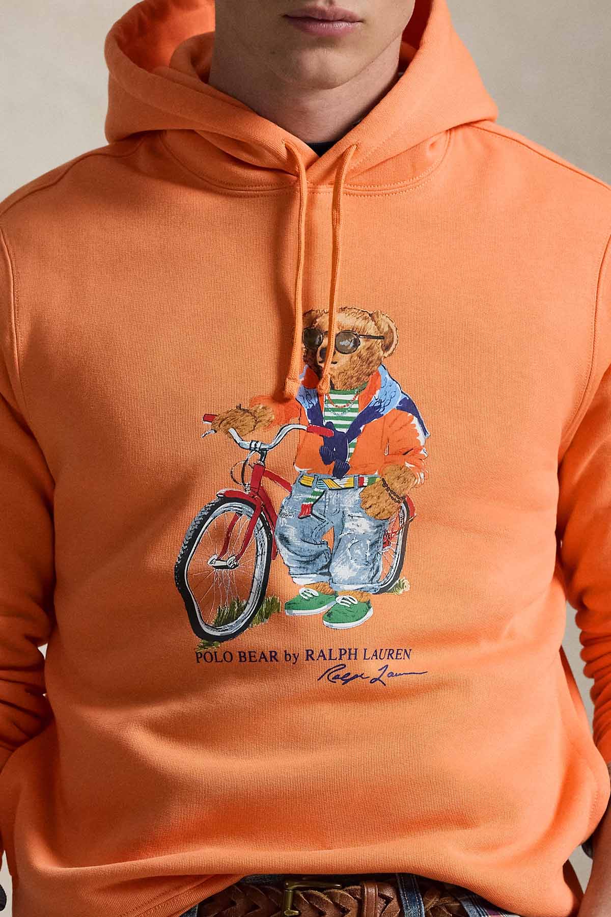 Polo Ralph Lauren Regular Fit Şardonlu Kapüşonlu Polo Bear Sweatshirt-Sweatshirt-Libas