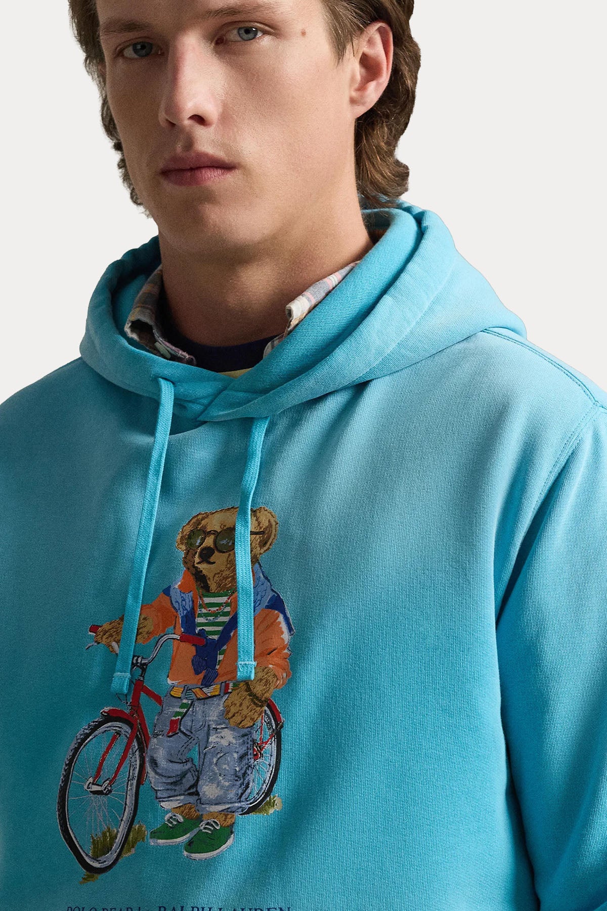 Polo Ralph Lauren Regular Fit Şardonlu Kapüşonlu Polo Bear Sweatshirt-Sweatshirt-Libas