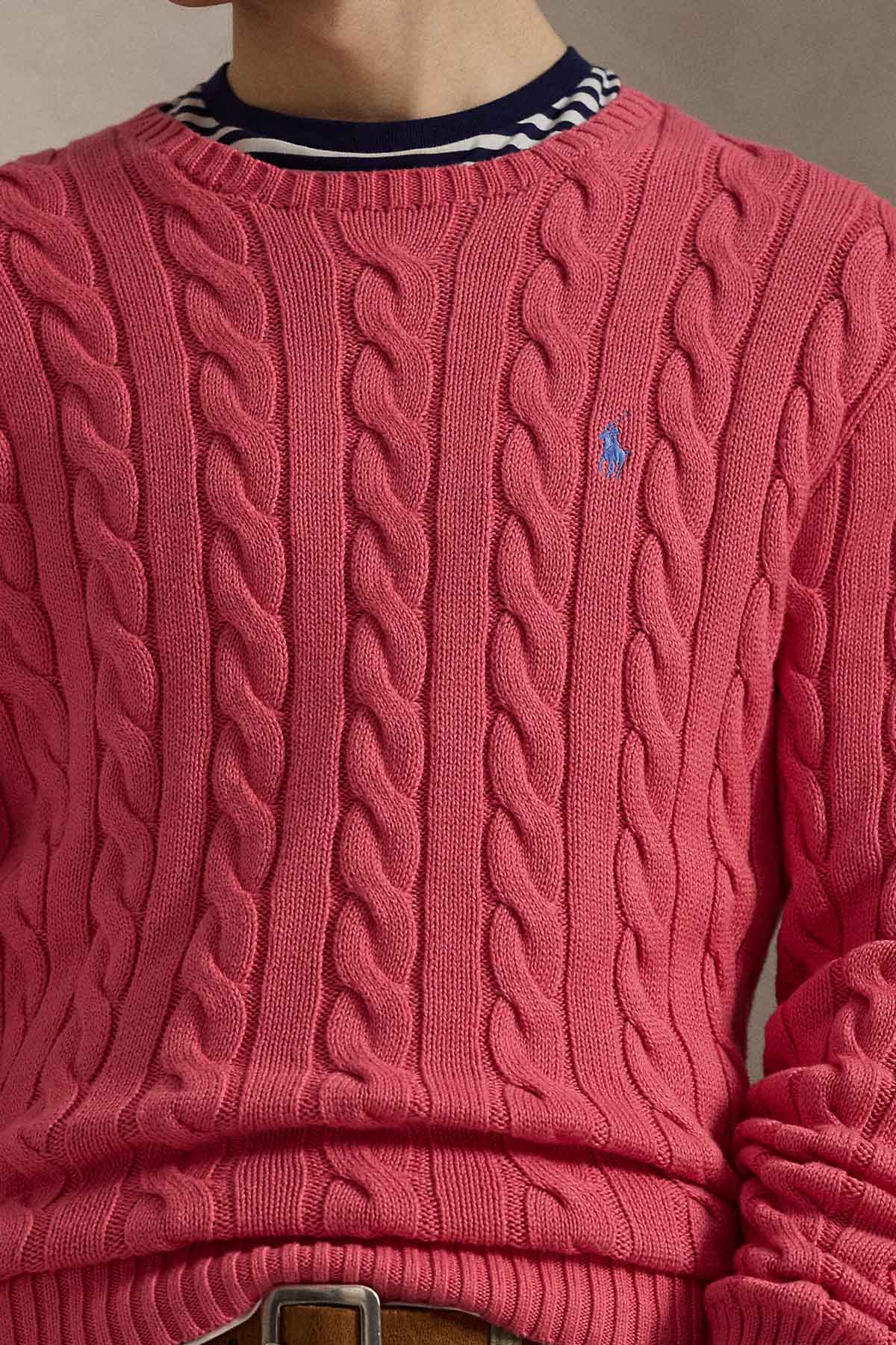 Polo Ralph Lauren Yuvarlak Yaka Saç Örgü Triko-Triko-Libas