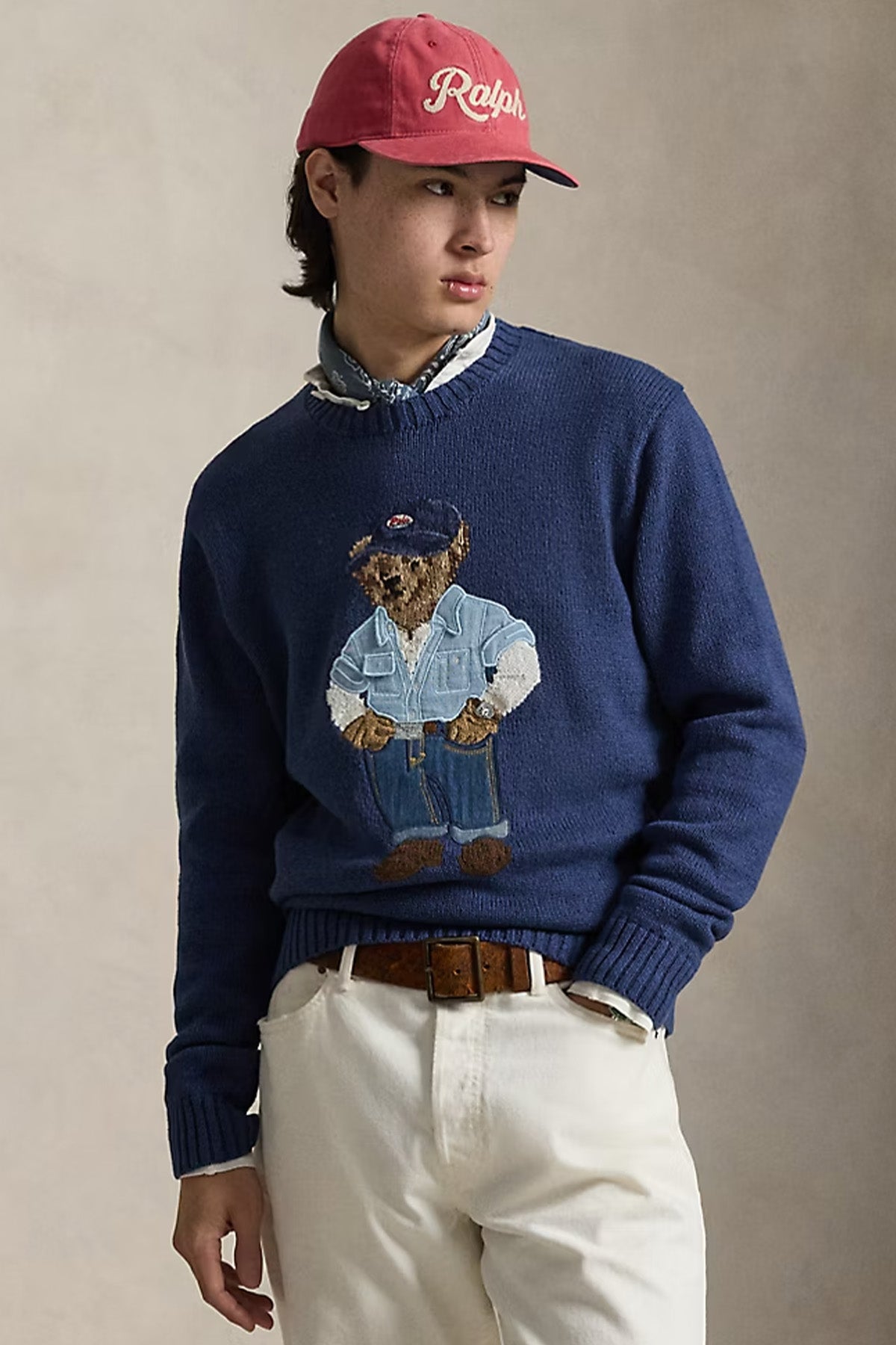 MADE IN USA 三角タグ POLO RALPH LAURN サイズXXL Polo Ralph Lauren Polo Bear Örgü Keten Triko