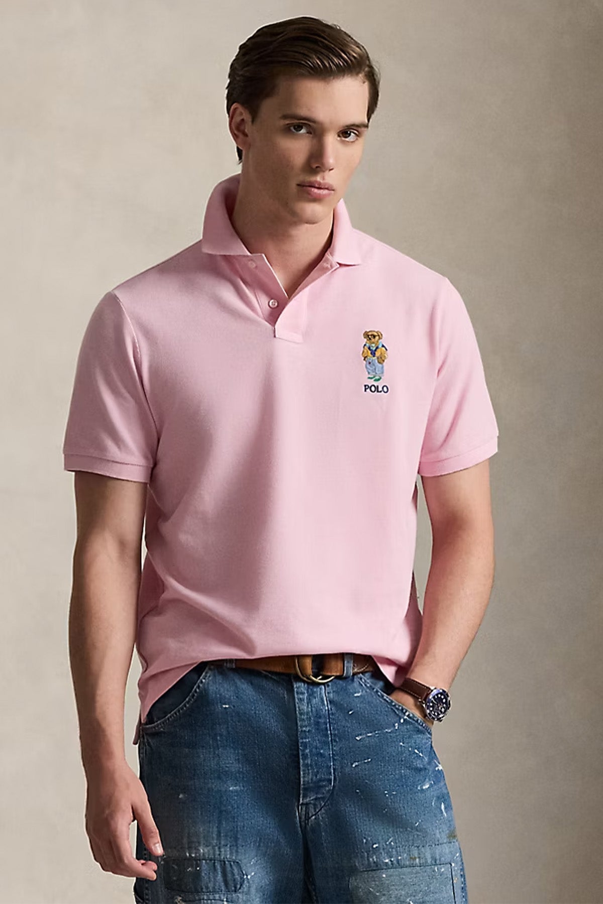 Polo Ralph Lauren Slim Fit Polo Bear Polo Yaka T-shirt-T-shirt-Libas