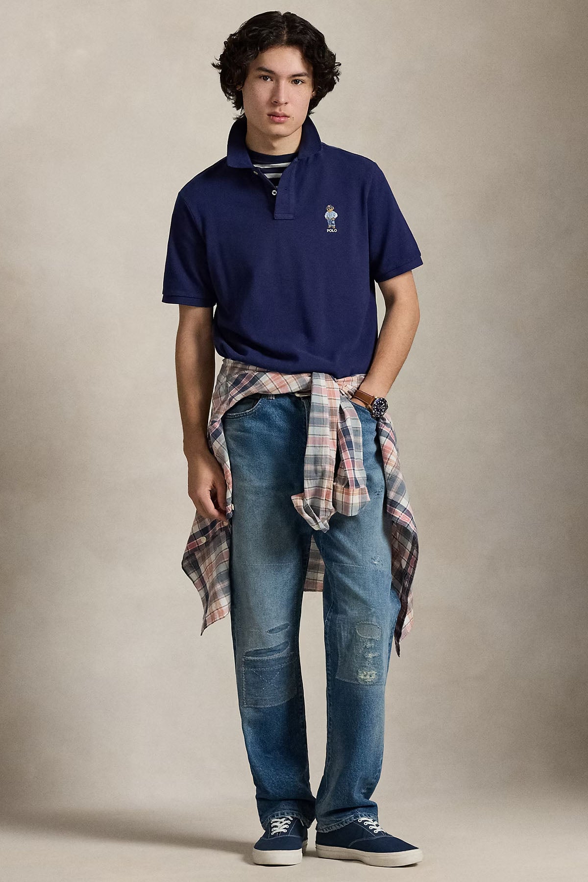 Polo Ralph Lauren Classic Fit Polo Yaka Polo Bear T-shirt-T-shirt-Libas