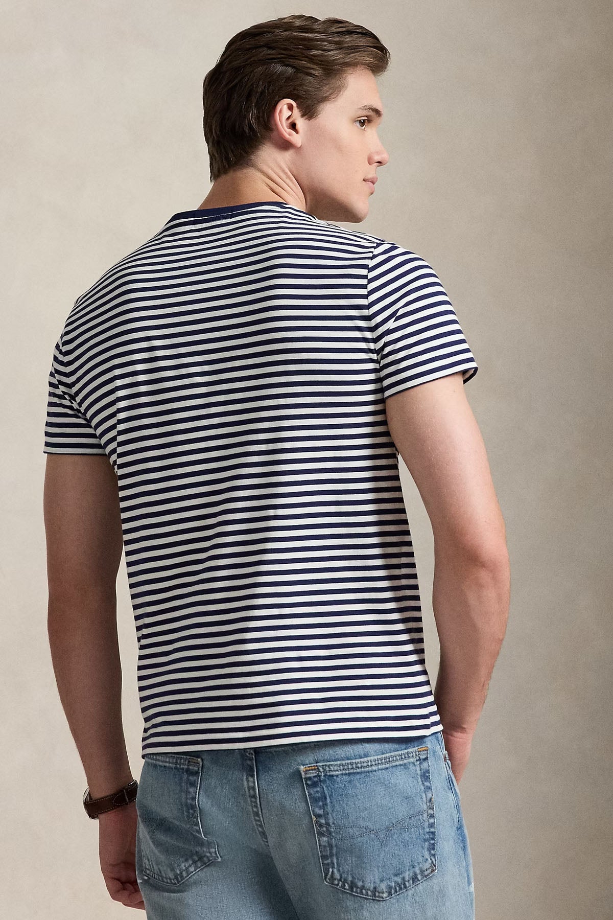 Polo Ralph Lauren Custom Slim Fit Çizgili T-shirt-T-shirt-Libas