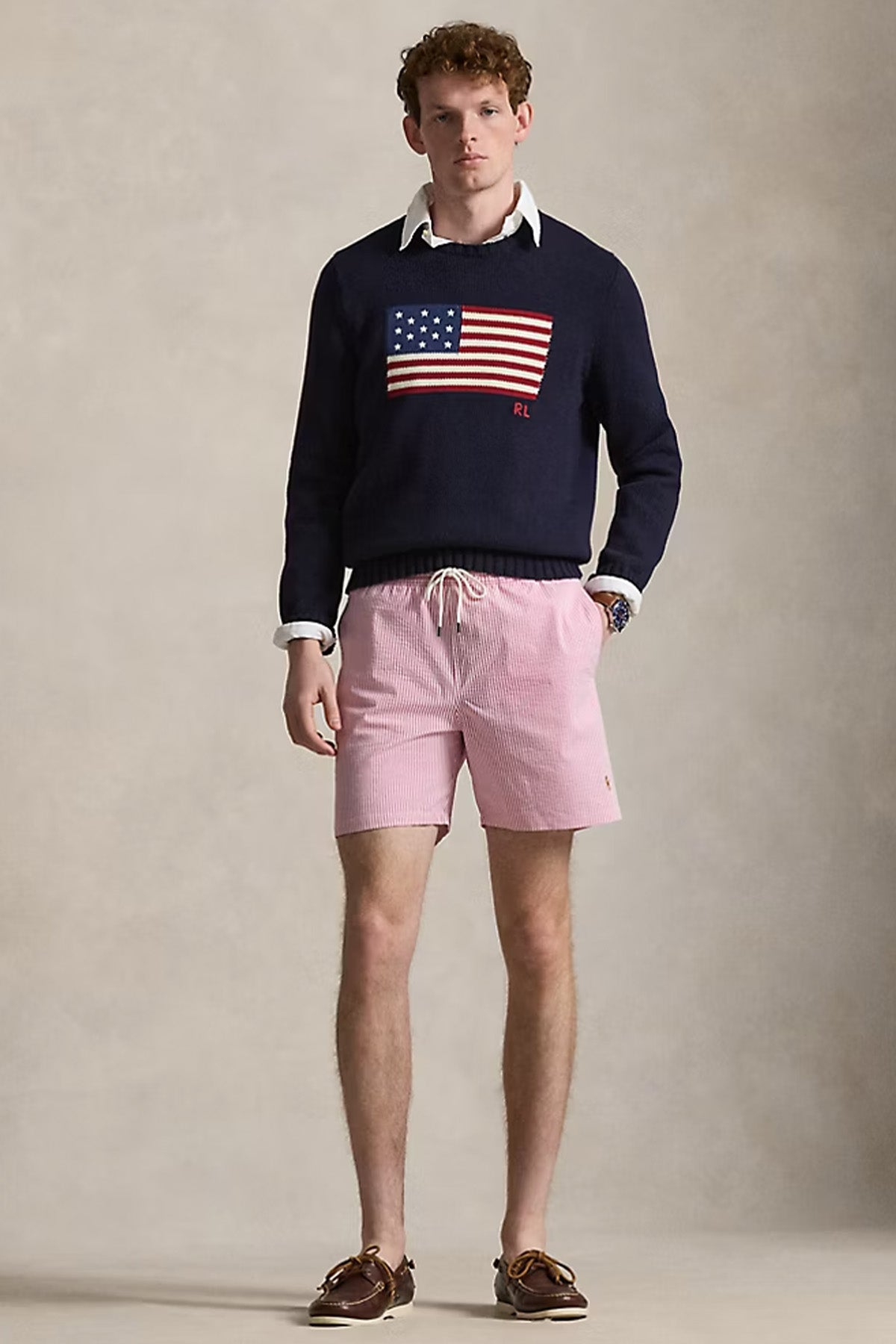 Polo Ralph Lauren Relaxed Fit Beli Lastikli Çizgili Streç Şort Mayo-Şort Mayo-Libas