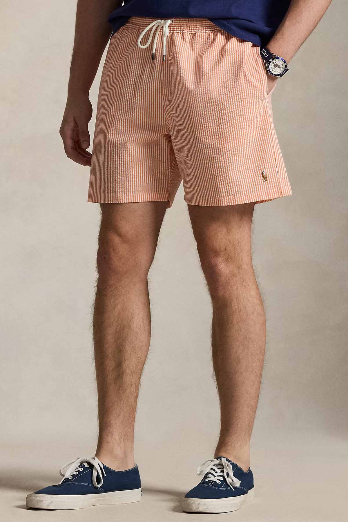 Polo Ralph Lauren Relaxed Fit Beli Lastikli Çizgili Streç Şort Mayo-Şort Mayo-Libas